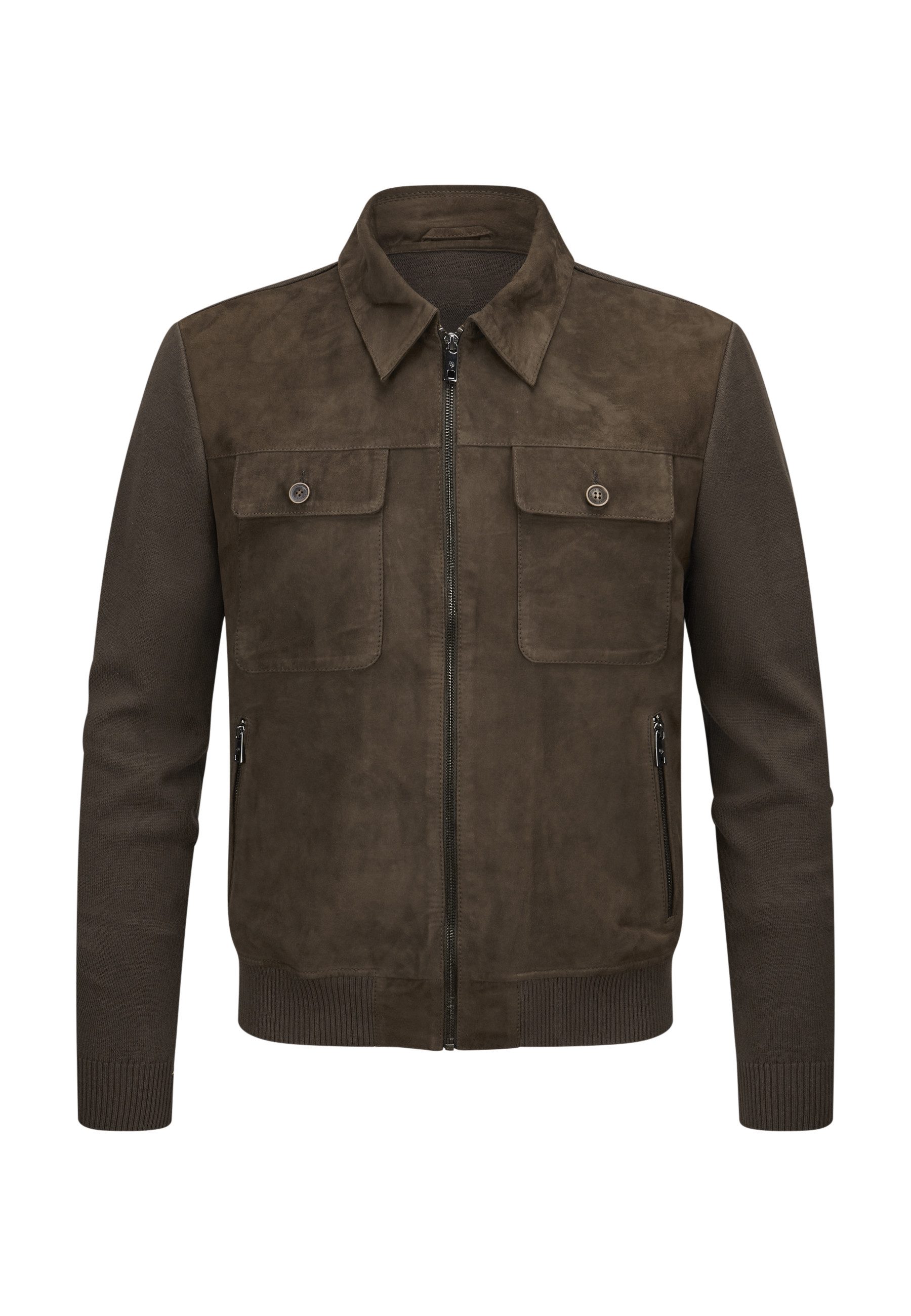 Milestone Lederjacke MSRyan Herren Bikerjacke Jacke Leder lockere Passform