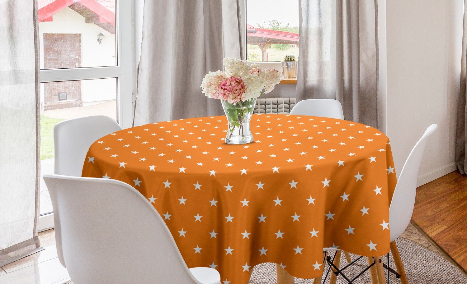 Abakuhaus Feierlichkeiten Sterne Küche Tischdecke Tischdecke Kreis Abdeckung Dekoration, Esszimmer für