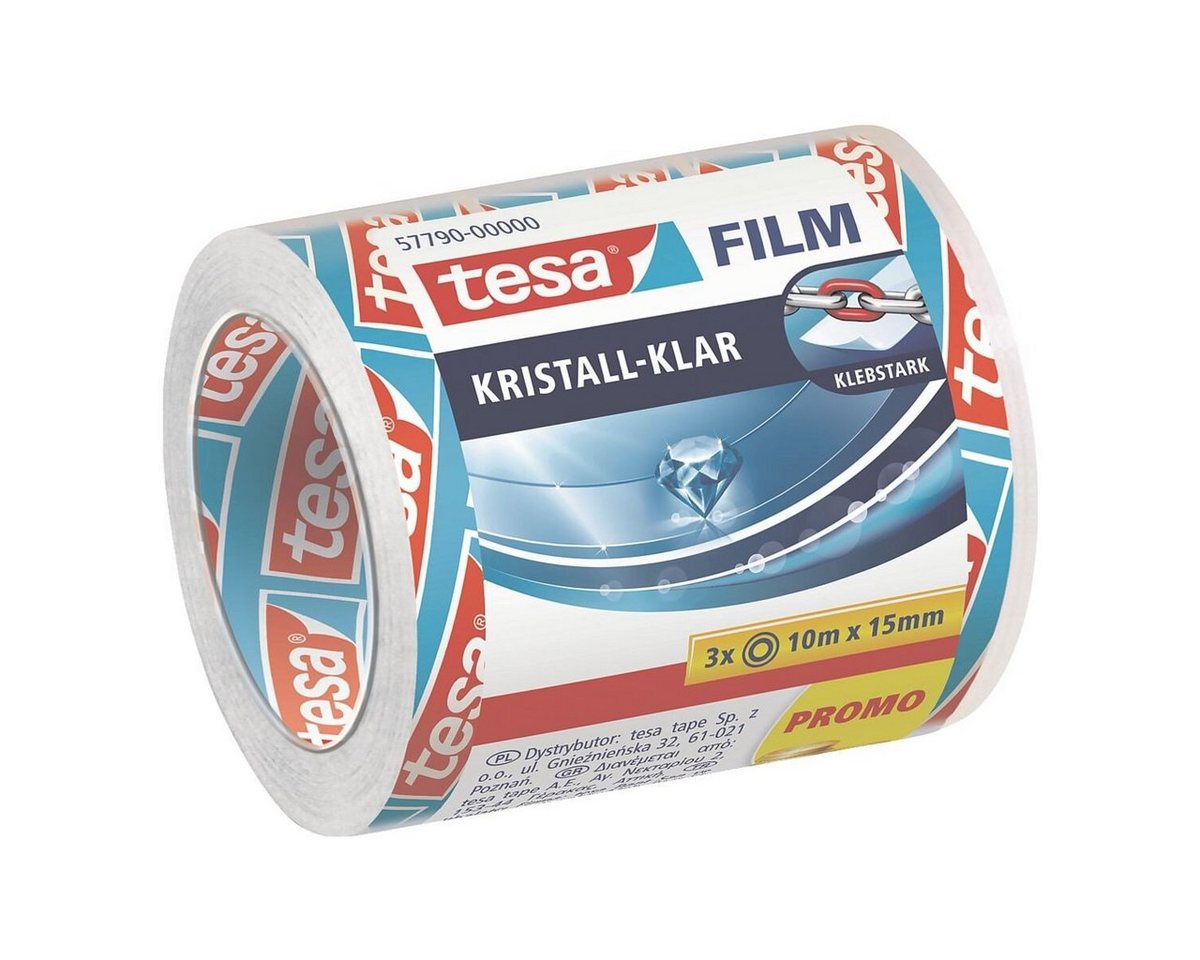 Thumbnail - tesa Klebeband kristall-klar (3-St) 15 mm/10 m, unsichtbar, stark klebend und alterungsbeständig