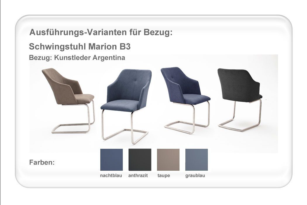 graublau Wohnzimmer-Set B3 montiert Kunstleder bianco 148, 8-St), expendio Stuhl Eiche (Spar-Set, LED + 4x Torrent