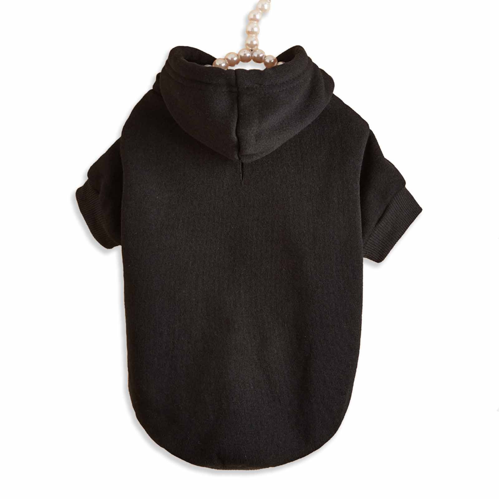 Monkimau Tierjacke Hundepullover Hoodie sehr große Hunde - XXXL in schwarz