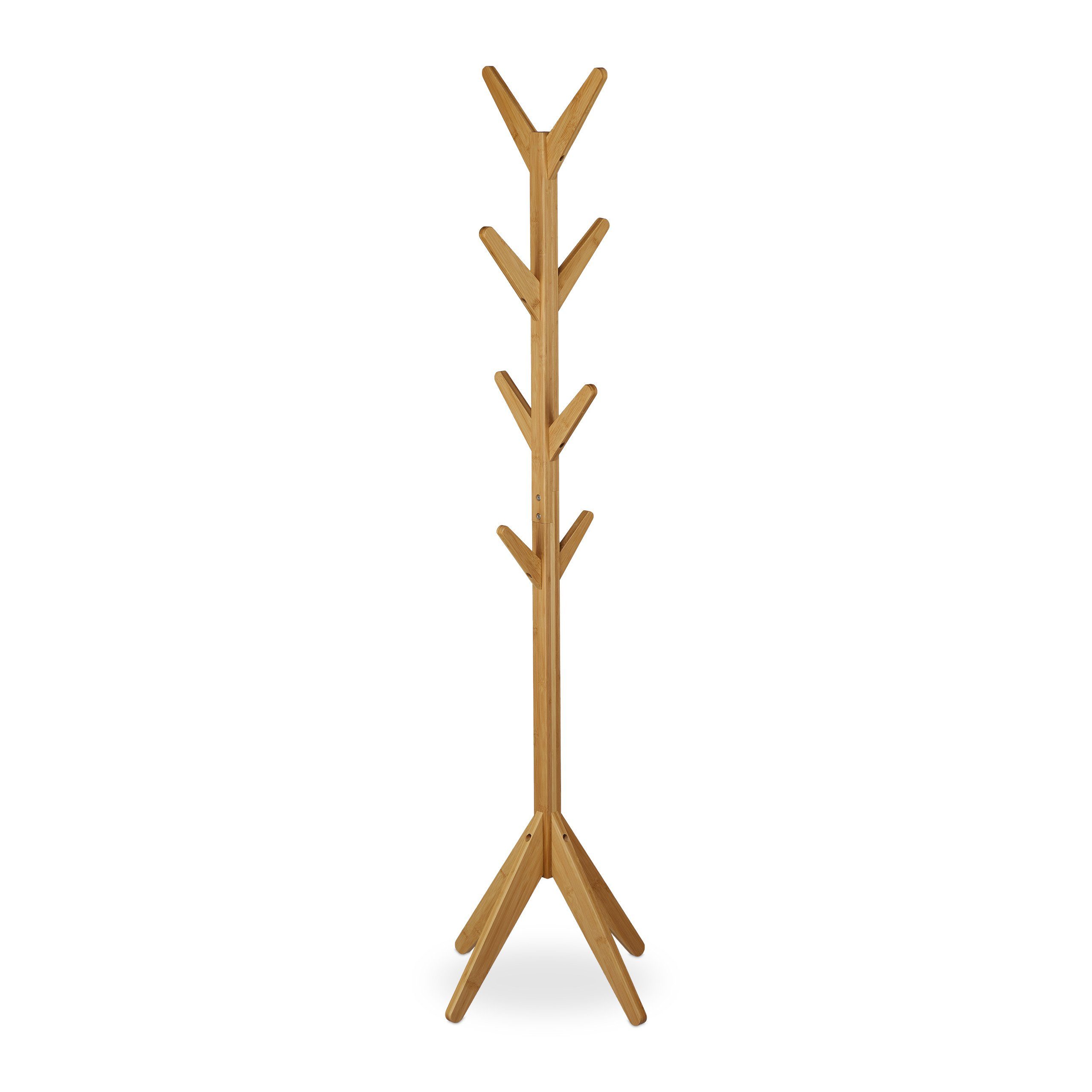 Garderobenständer Baumform Garderobenständer relaxdays Bambus