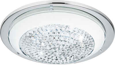 EGLO LED Deckenleuchte ACOLLA, LED fest integriert, Warmweiß, chrom / Ø8,5 x H9 cm / inkl. 1 x LED-Platine (je 11W) / Lampe