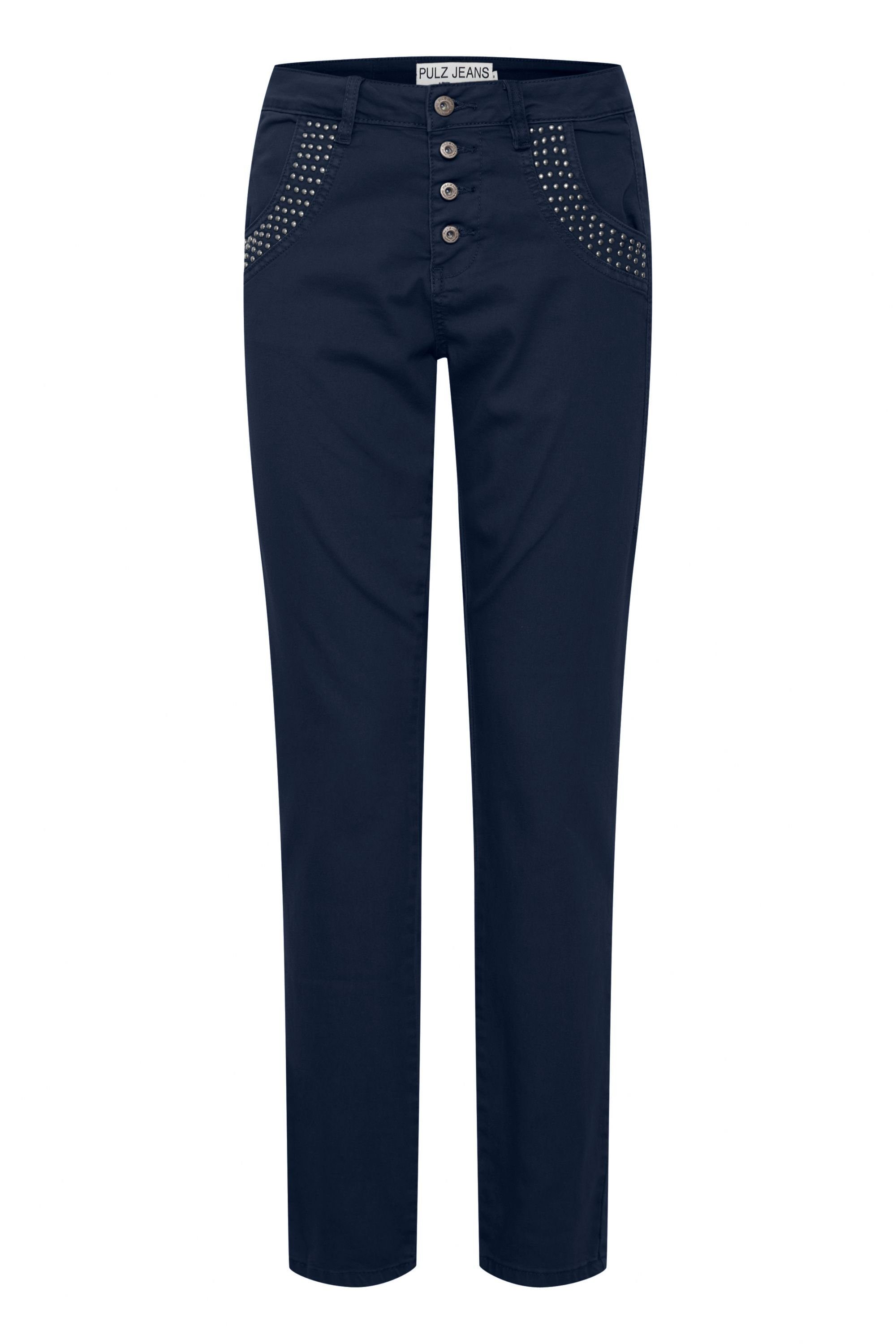Pulz Jeans Chinohose PZMELINA (194020) Pants 50207252 Dark Loose Sapphire