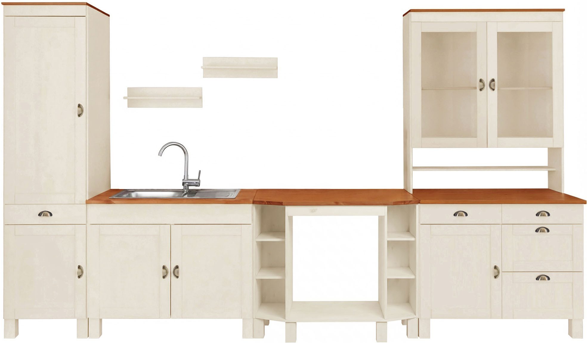 Home affaire Küchenzeile Oslo, Breite 350 cm, in 2 Tiefen, ohne E-Geräte