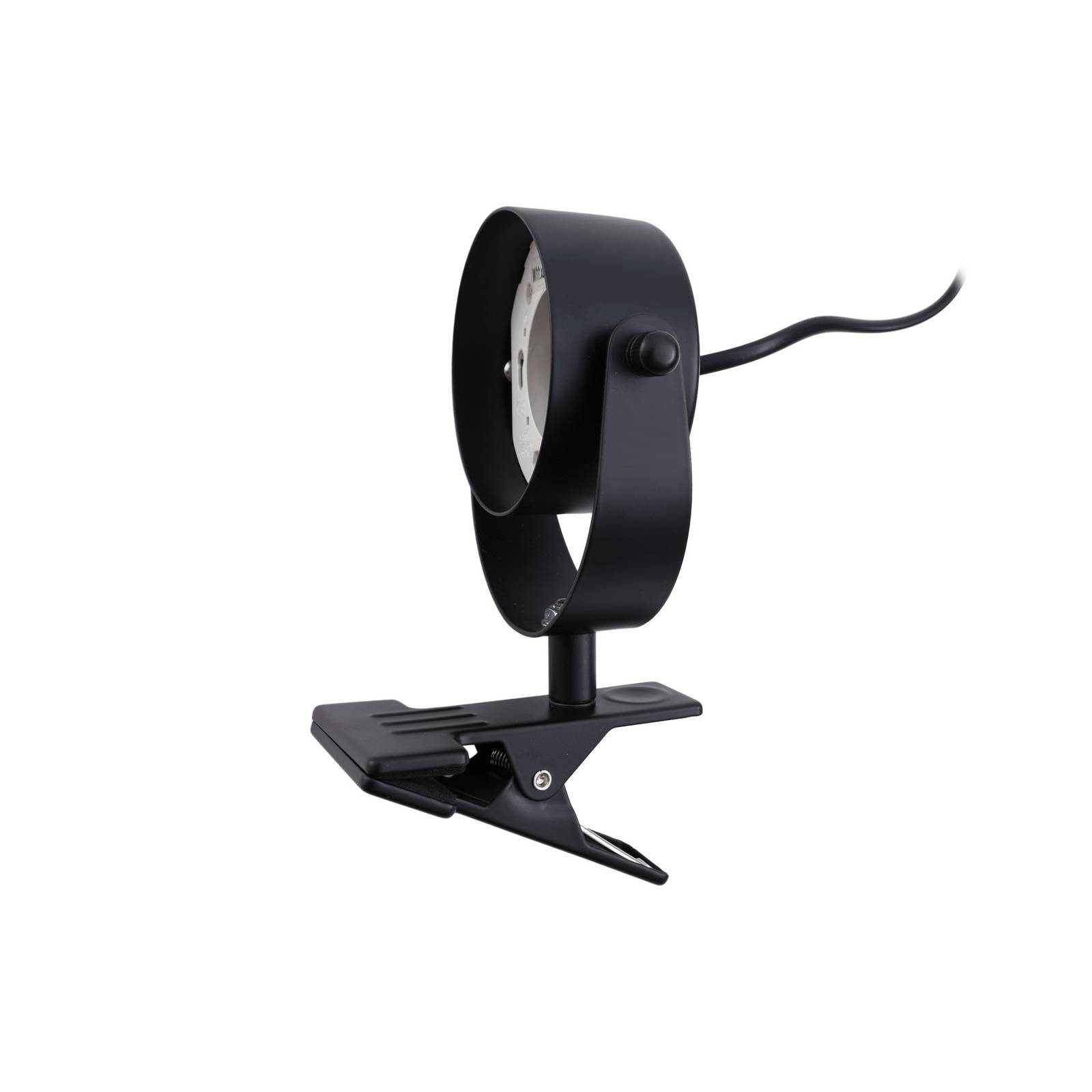 Lindby Klemmleuchte Jyla, Metall, Schwarz IP20, 1 x 11 W LED