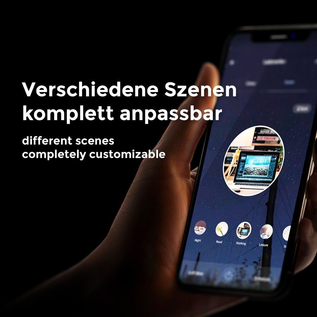 B.K.Licht Schrankleuchte Smart LED Strip 5M Fernbedienung - BKL1243, LED fest integriert, WiFi LED Band App Sprachsteuerung Selbstklebend 2,4 GHz