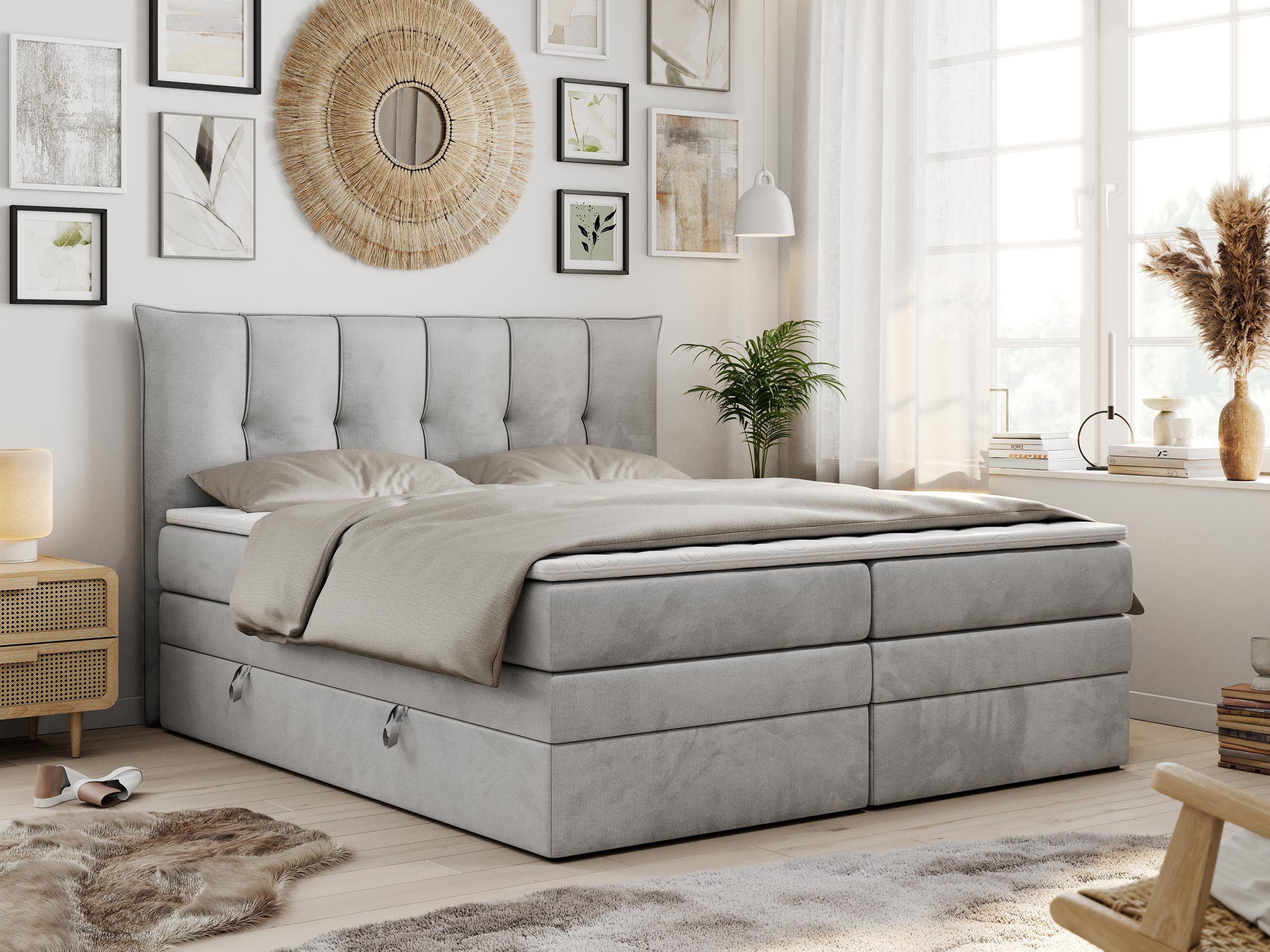 MKS MÖBEL Boxspringbett PREMIUM 10 KING (Set, Packung, Multipocket-Matratze günstig online kaufen
