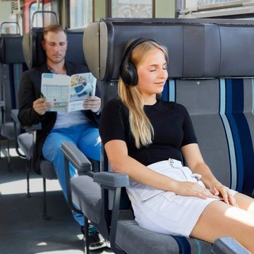 Hama Bluetooth®Kopfhörer kabellos, Over-Ear, integriertes Mikrofon Bluetooth-Kopfhörer (Active Noise Cancelling (ANC), Geräuschisolierung, Google Assistant, Siri, A2DP Bluetooth, AVRCP Bluetooth, HFP, Aktive Geräuschreduzierung, Siri und Google Assistant, faltbar)