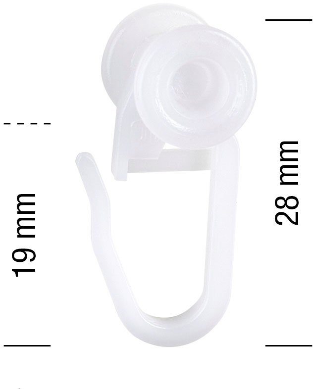 GARESA Gardinenröllchen Rollring für U-Profil, U-Schienen, (Packung, 100-St günstig online kaufen