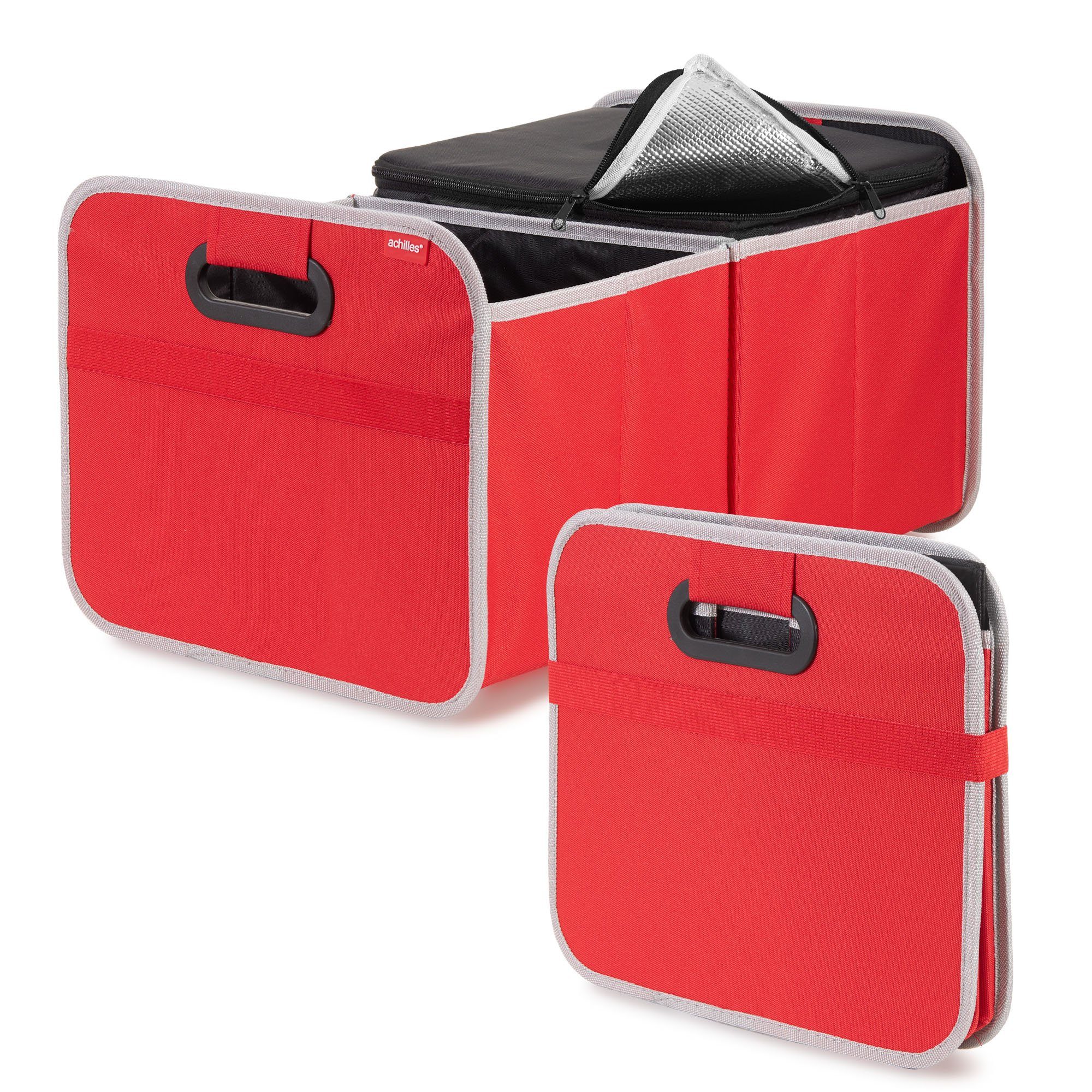 achilles Klappbox Auto Faltbox mit Kühleinsatz, Faltbare Kühlbox,  Kofferraum-Organizer, Kofferraumtasche Kühlfunktion, Kühl-Klappbox,  Einkaufskorb, Falt-Korb, 50 cm x 32 cm x 27 cm, 40 l