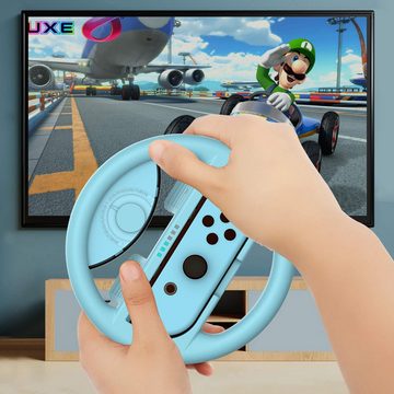yhroo Nintendo-Schutzhülle Switch-Controller-Griffe – 4er-Pack Rennlenkräder, Für Animal Crossing Switch Controller Game Grip Gamepad Kit