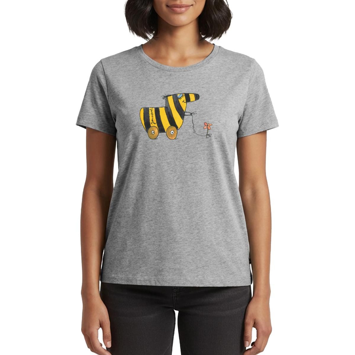 T-Shirt Janosch Große Tigerente Mit Blume Frauen Premium T-Shirt