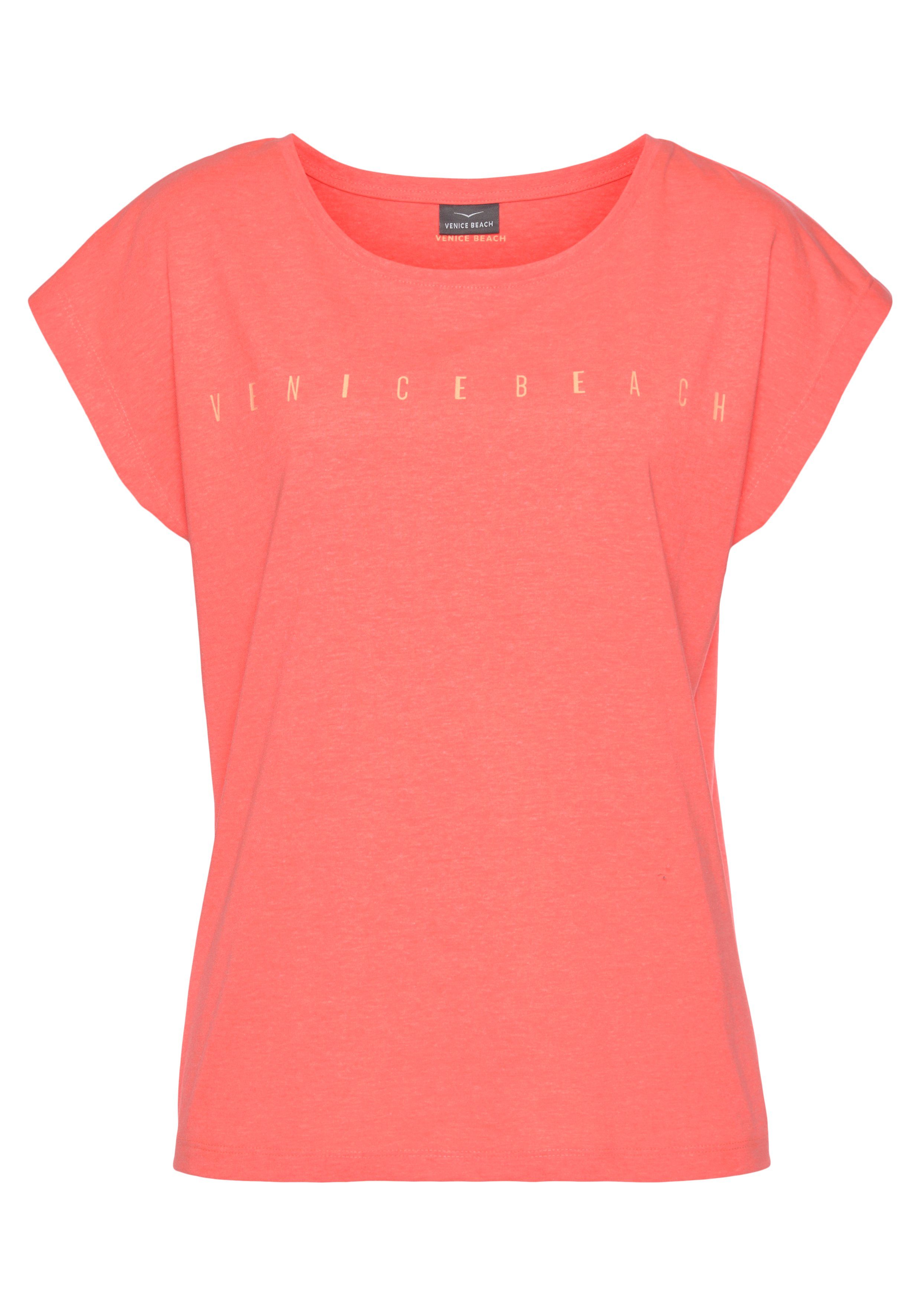 Venice Beach Kurzarmshirt mit Logoprint vorne, T-Shirt aus Baumwolle, sportlich-casual, Basic – Bild 2 von 5