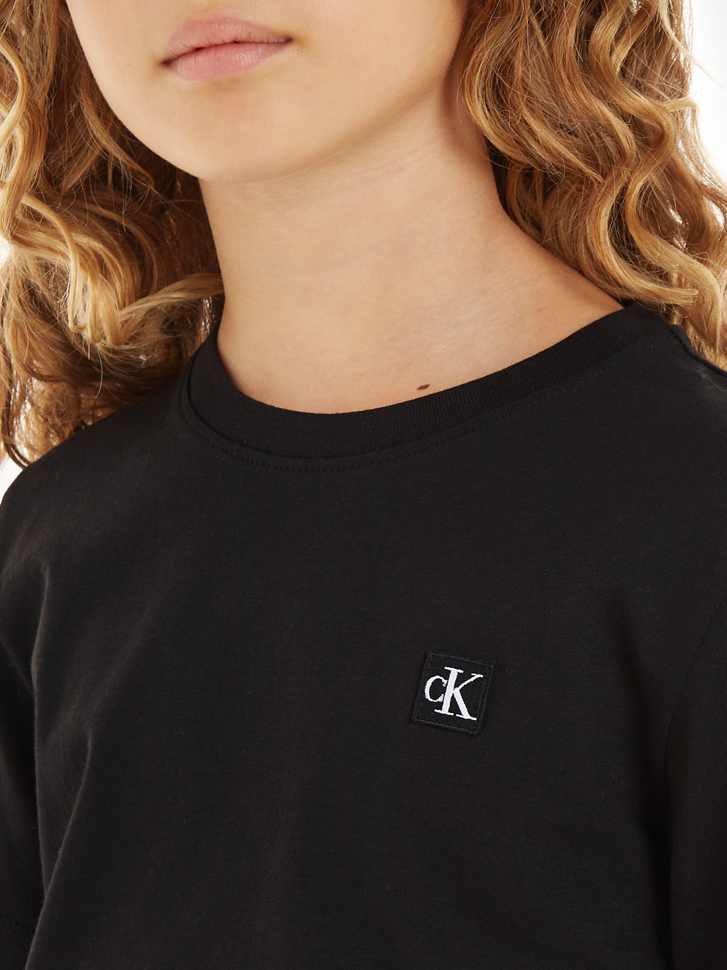 mit T-Shirt Black MINI MONOGRAM T-SHIRT Klein Logodruck BADGE Ck Jeans Calvin