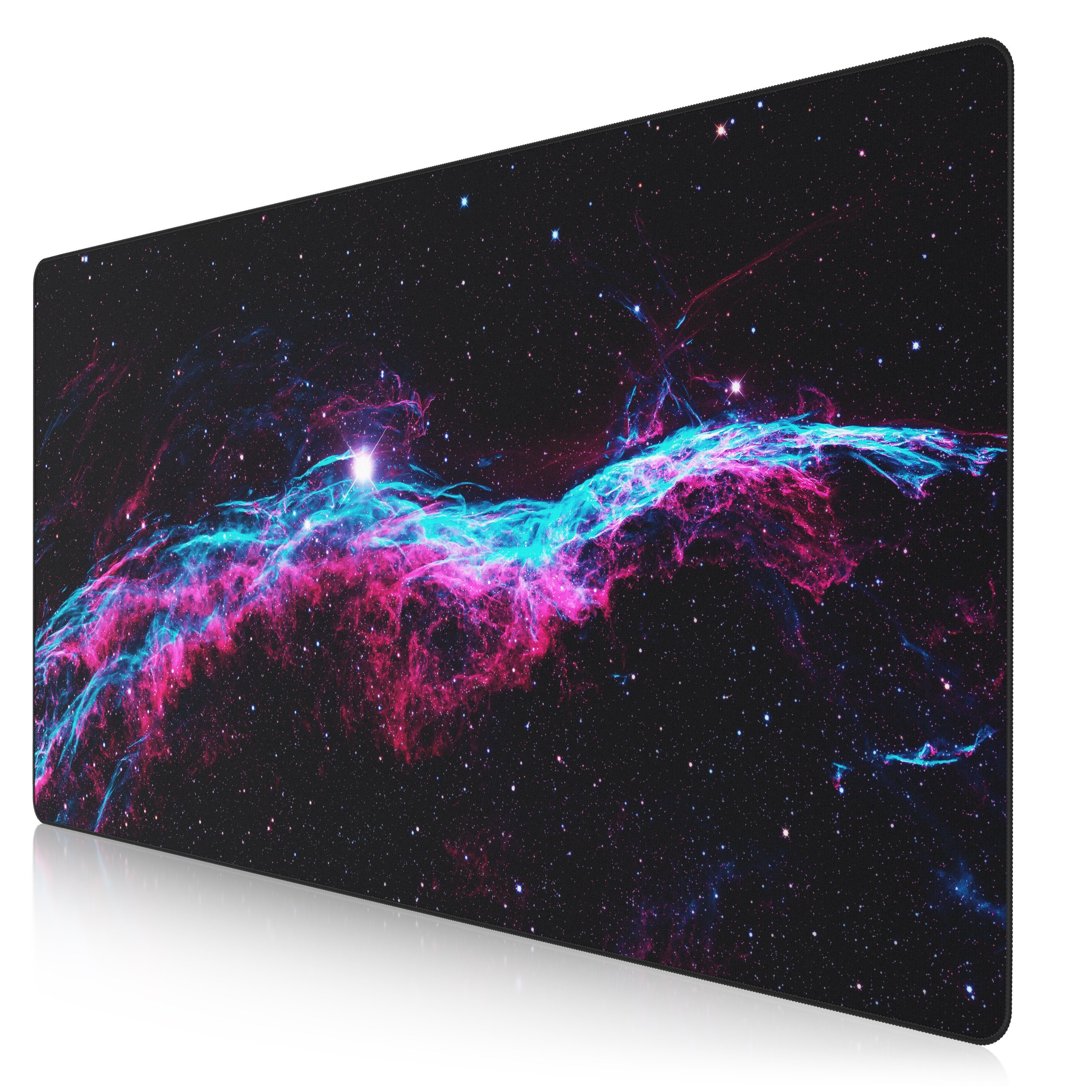 Titanwolf Gaming Mauspad XXXL Speed Mousepad 1200 x 600 x 3 mm, große Tischunterlage (1-St), rutschfest, abwaschbar, Geschwindigkeit & Präzision, Galaxie Speed
