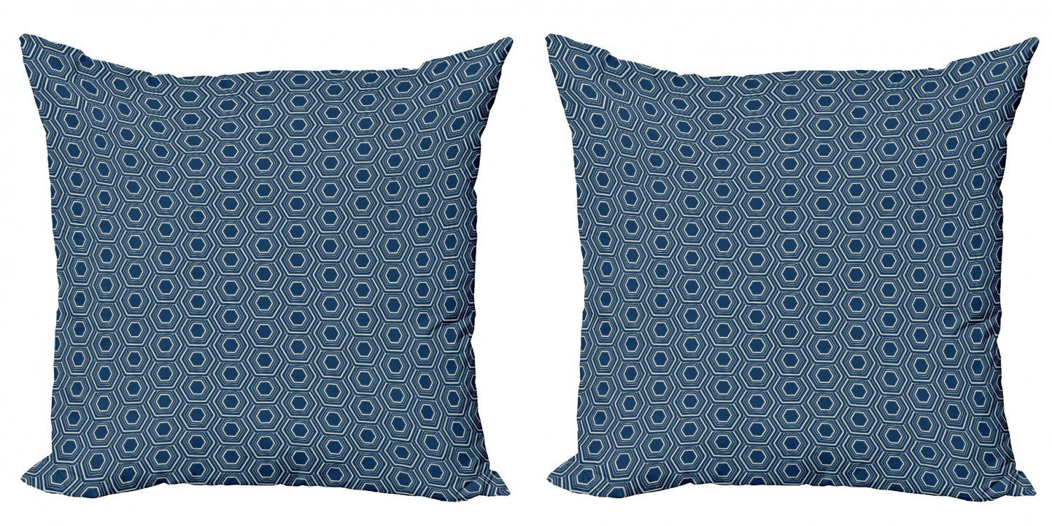 Kissenbezüge Modern Accent Doppelseitiger Digitaldruck, Abakuhaus (2 Stück), Geometrisch Klassische Hexagons Muster