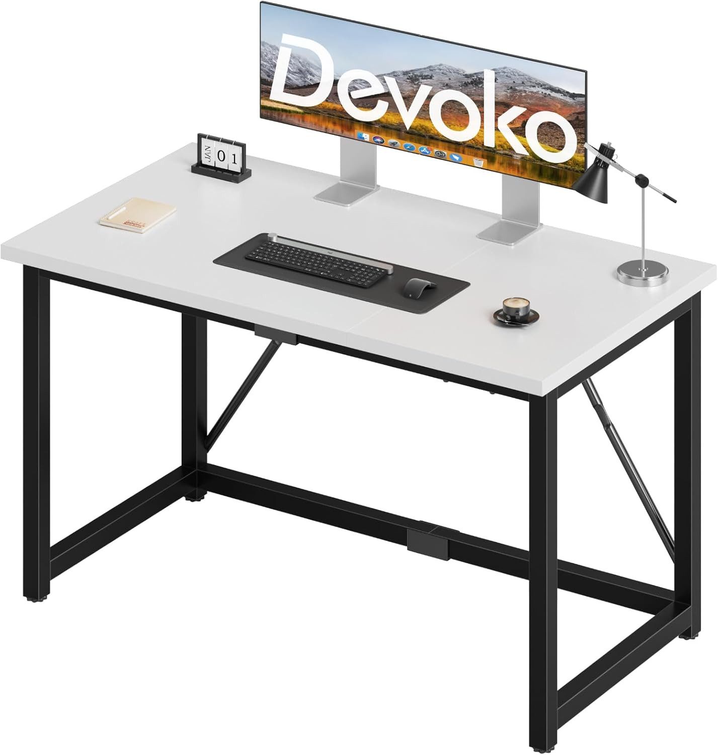 HOMALL Gamingtisch Computertisch, geeignet für kompakte Räume: 80/100/120/140 cm (Kompakter Schreibtisch und Spieltisch, maximale Tragkraft 130 Kilogramm)