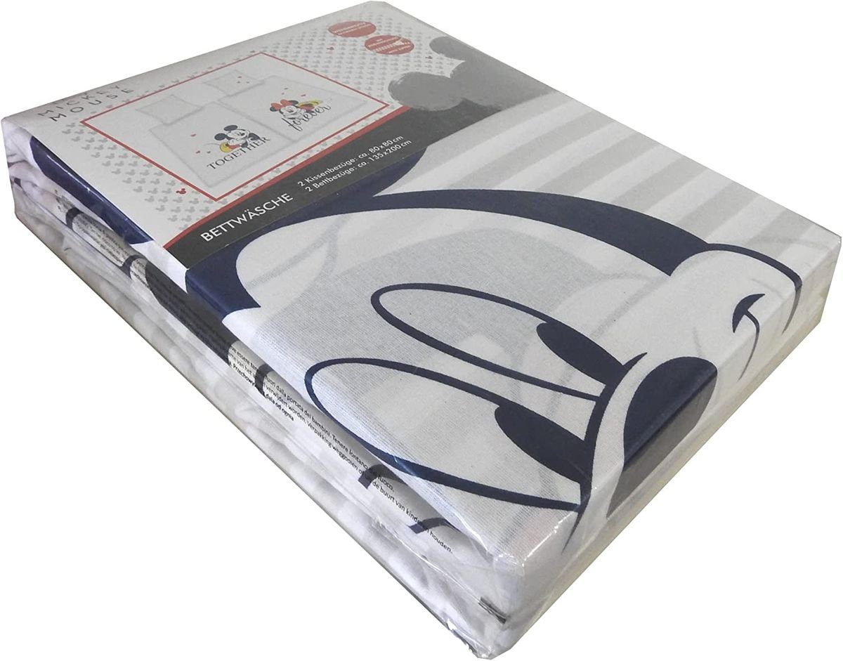 Herding Bettwäsche 4 tlg. Partnerbettwäsche Wende Bettwäsche Minnie Micky B günstig online kaufen