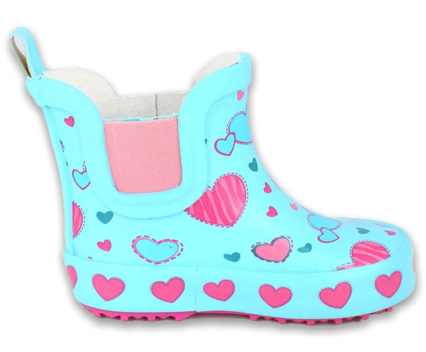 Beck Kleinkinder Gummistiefel Sweethearts Gummistiefel (wasserdichte Kurzstiefel, aus weichem Naturkautschuk) seitliche Gummi-Einsätze für leichtes An- und Ausziehen