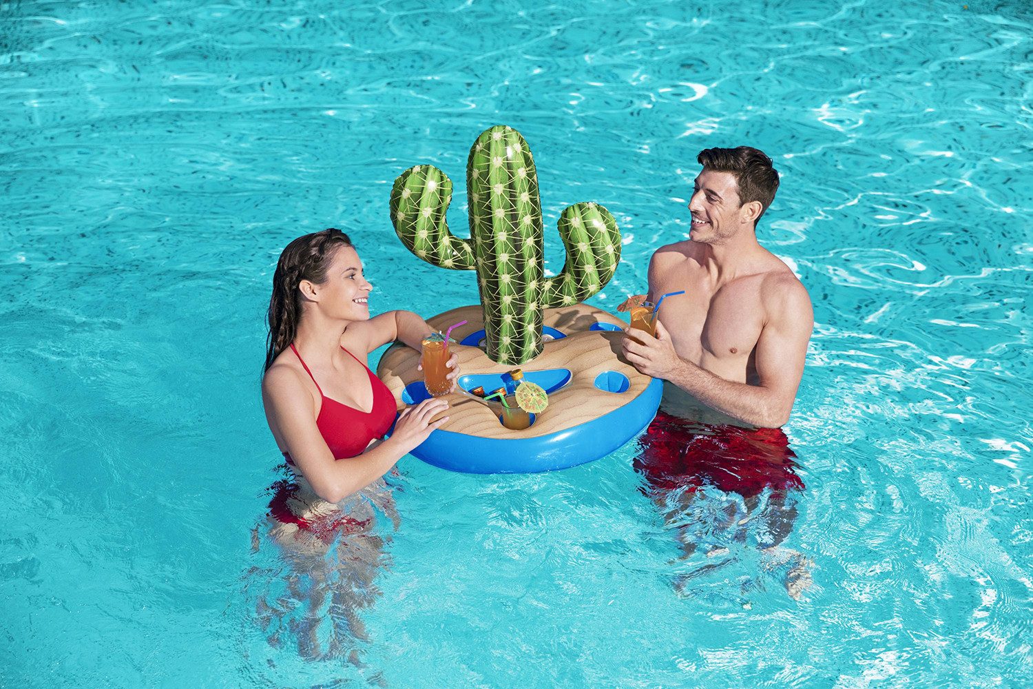 Bestway Aufblasbares Partyzubehör Getränkehalter Kaktus, Ideal für den Pool oder Whirlpool