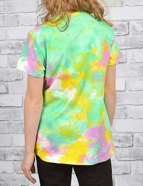 KMISSO T-Shirt Mädchen T-Shirt Batikdruck Bärchengesicht (1-tlg) mit Print