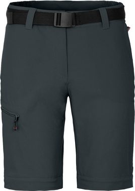 Bergson Zip-off-Hose NARRABEEN Doppel Zipp-Off Damen Wanderhose, vielseitig pflegeleicht, Normalgrößen, dunkel grau