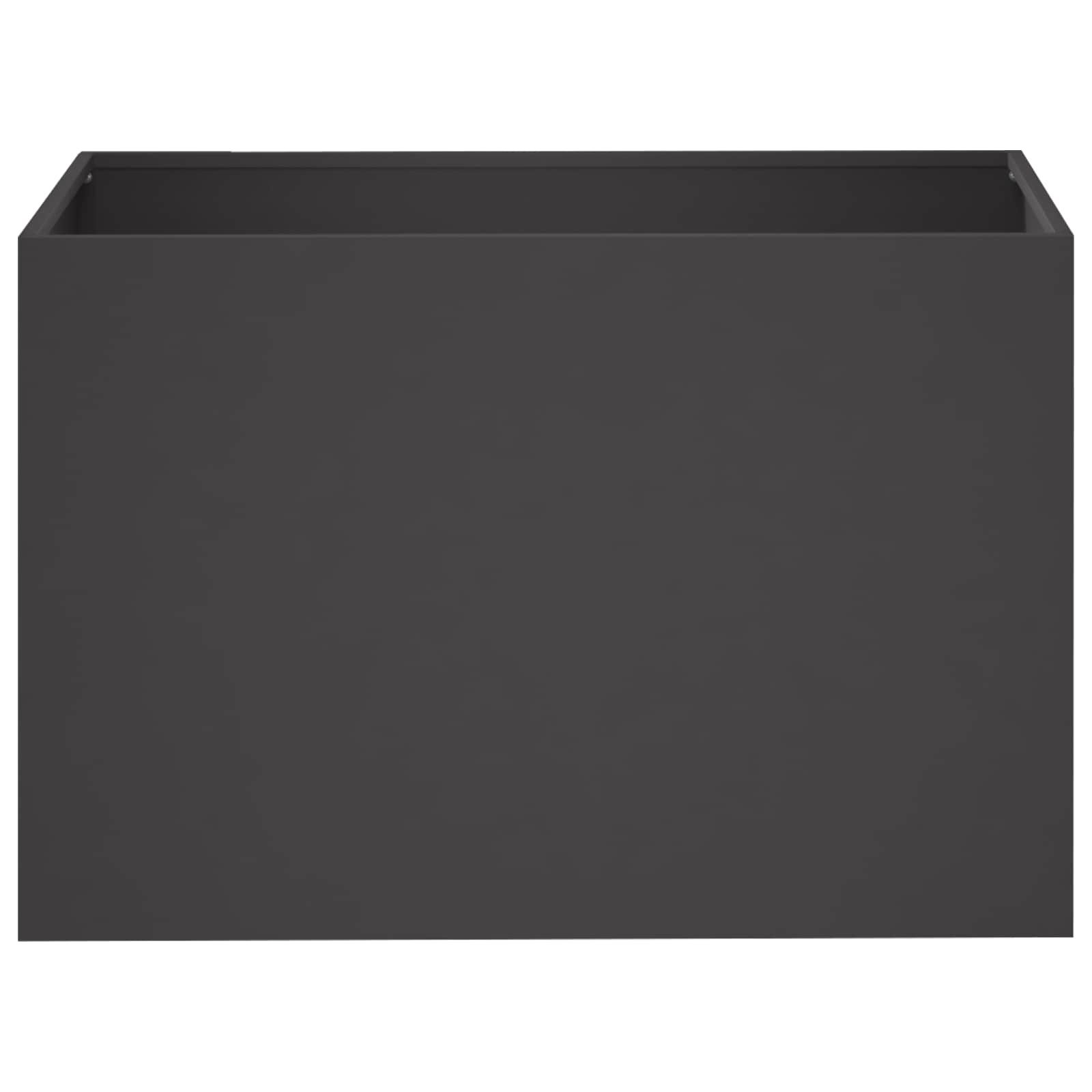 vidaXL Blumentopf Garten-Pflanzgefäß Schwarz 60 x 40 x 40 cm Kaltgewalzter Stahl (1 St)
