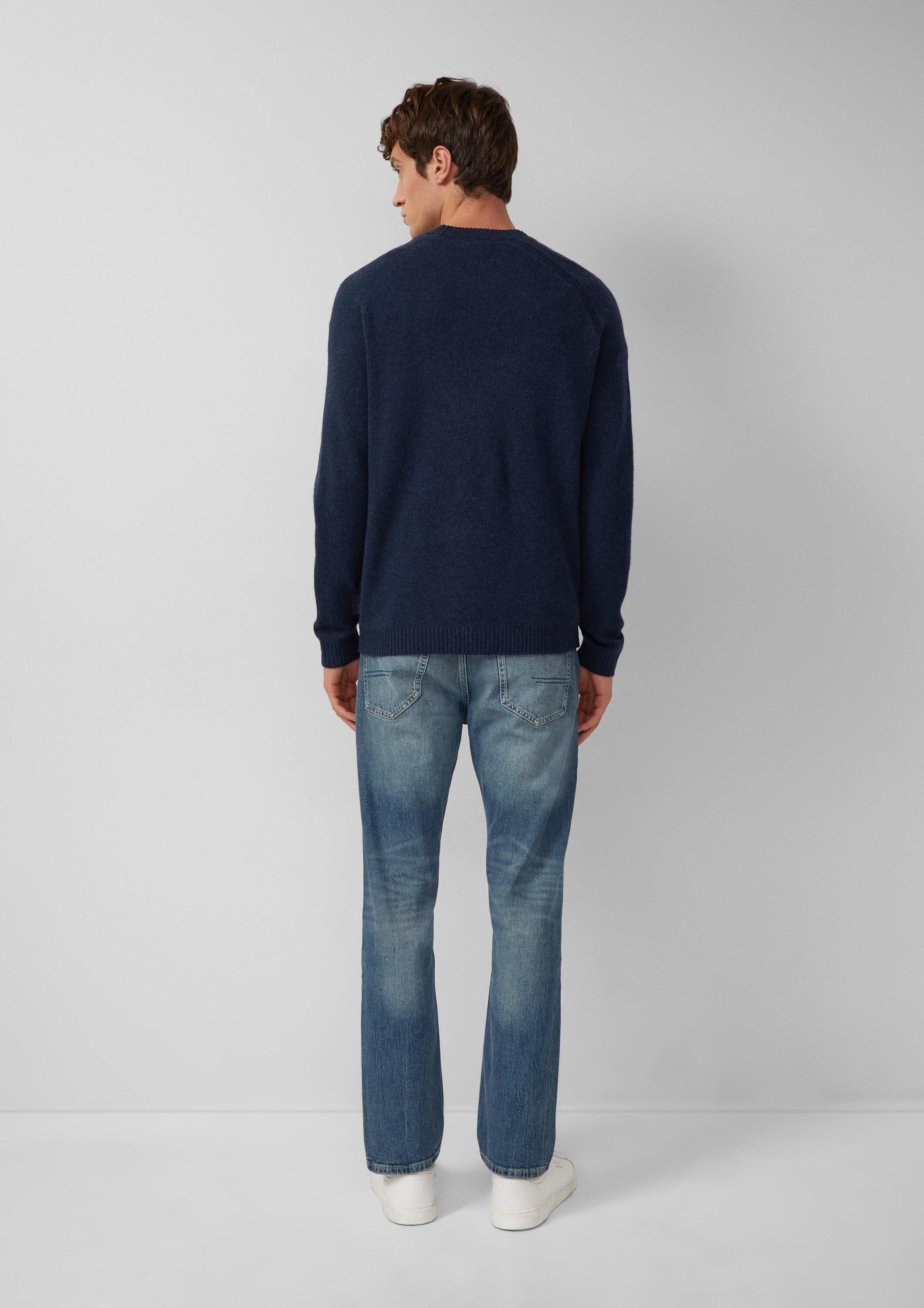 s.Oliver Longpullover Strickpullover Strickpullover aus reiner Lammwolle