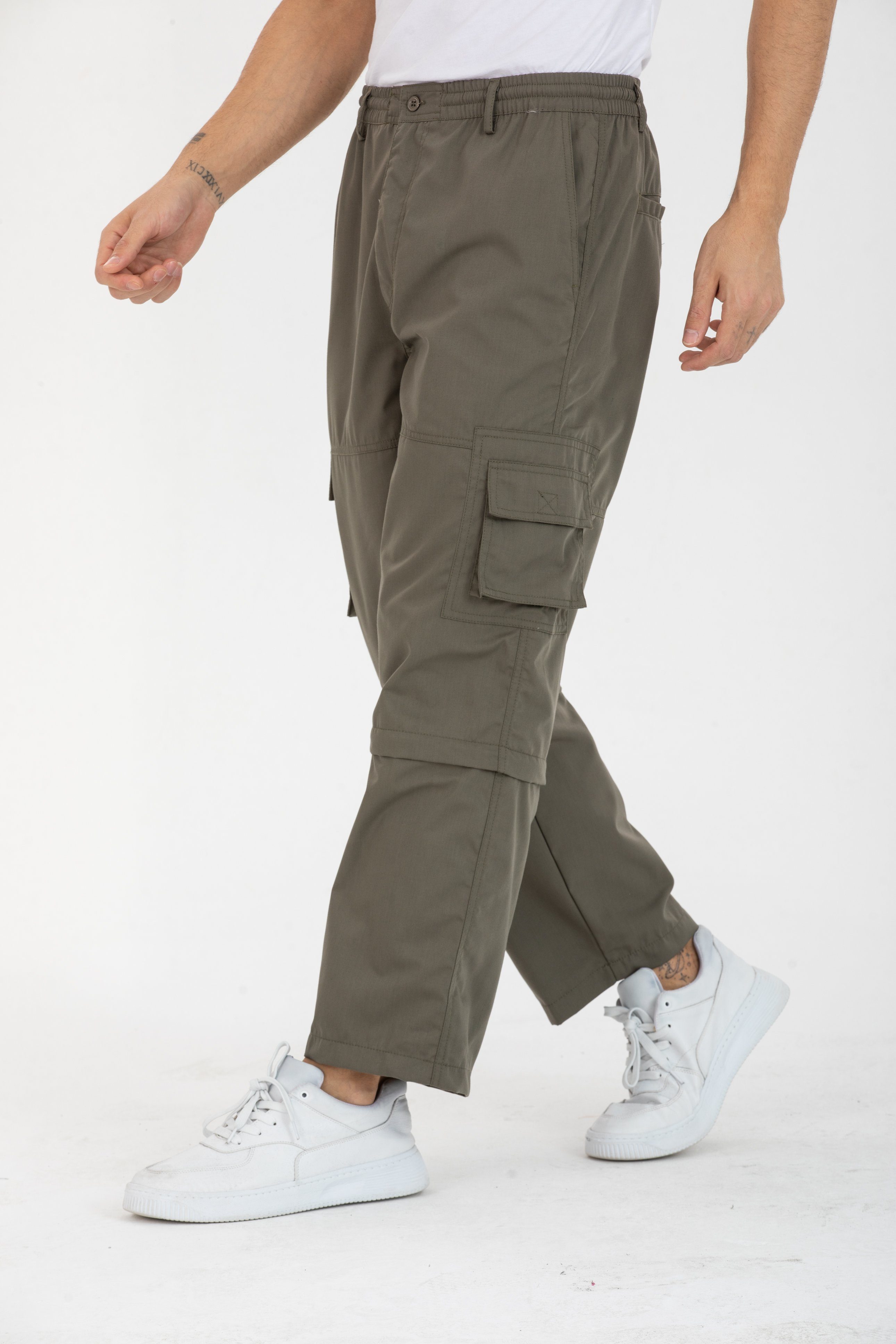 Kendindza Collection Cargohose Herren Zipp Off Cargohose Dehnbund Arbeit Ho günstig online kaufen
