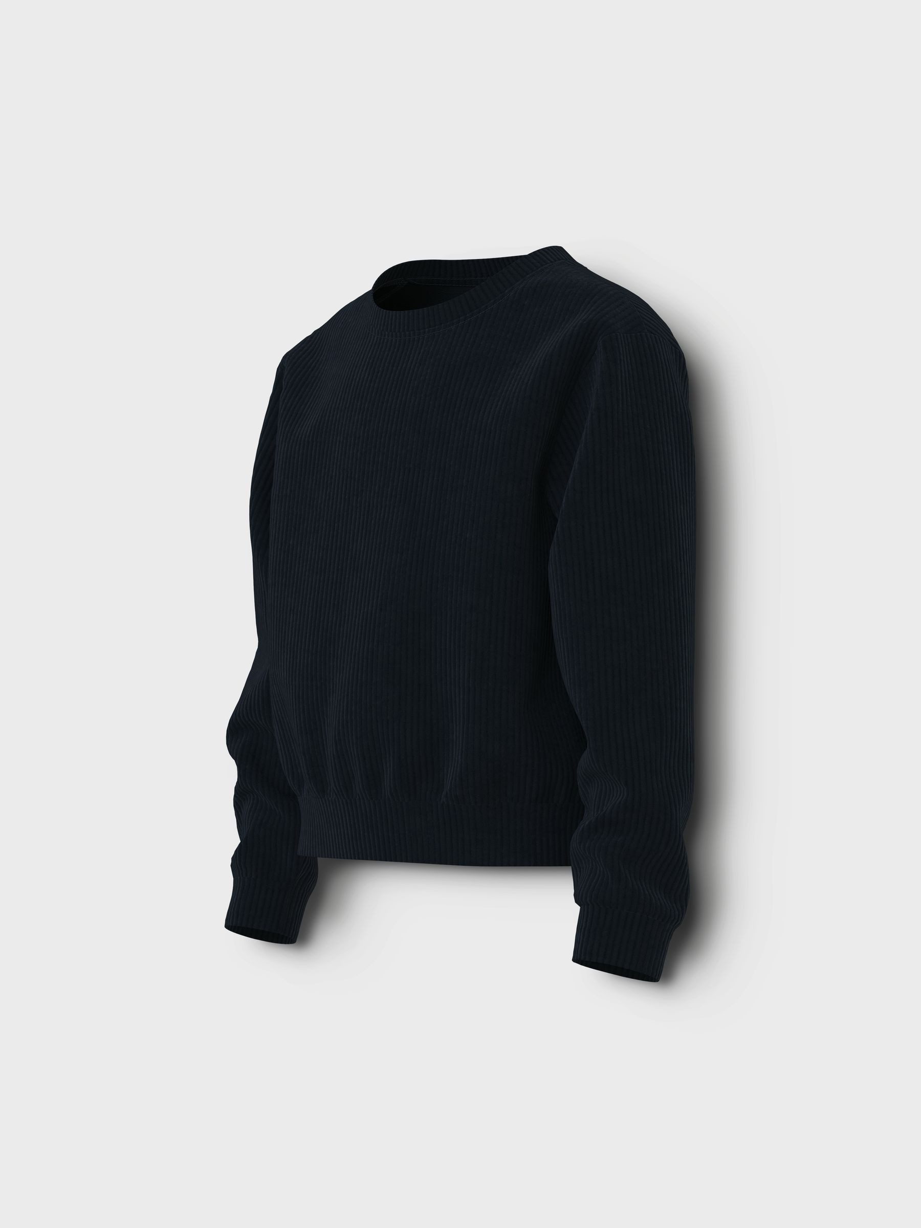 Name It Langarmshirt Weicher Velours Longsleeve Rundhals NKFVELOA LS VELVET SHORT TOP