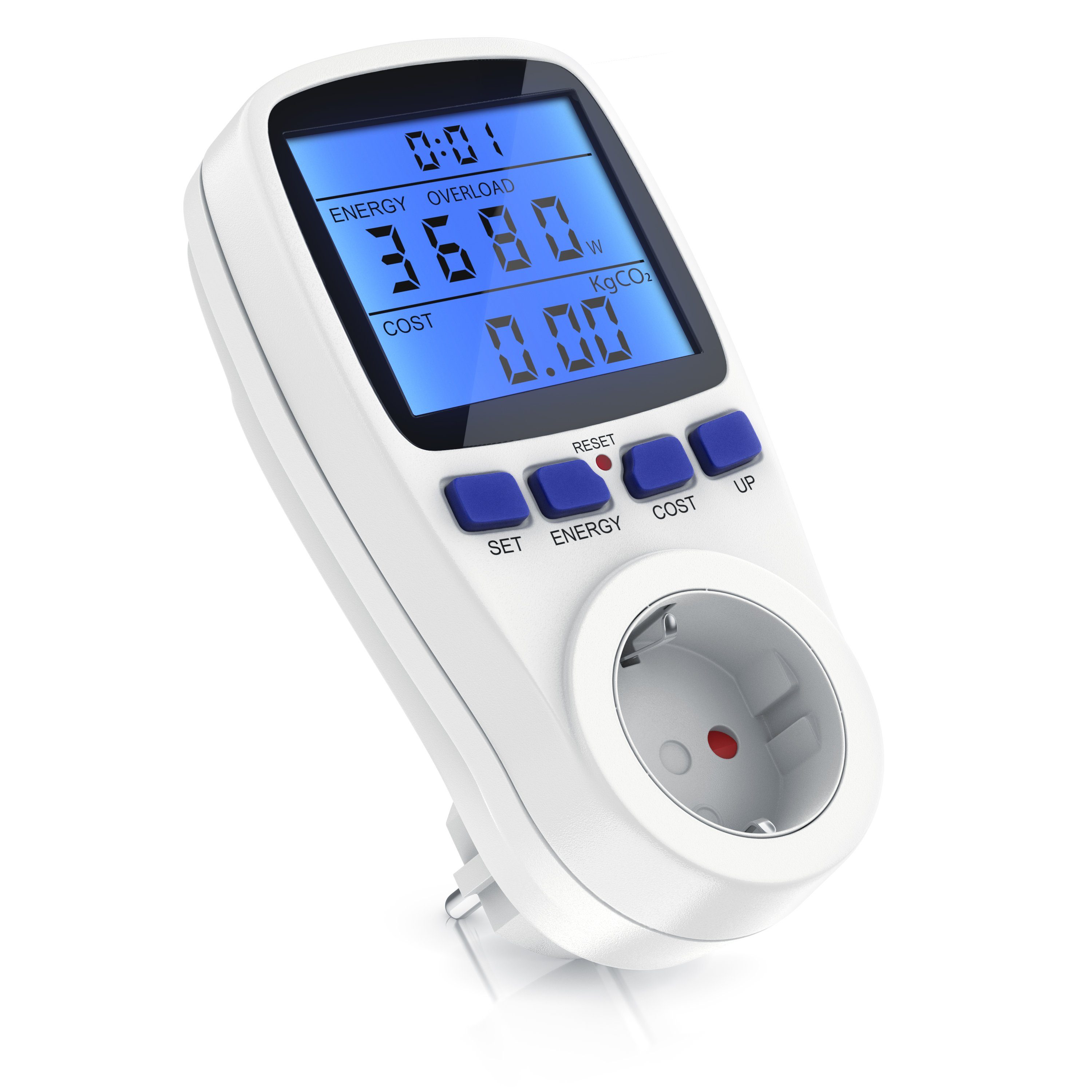 BEARWARE Energiekostenmessgerät Stromverbrauchszähler mit Berührungsschutz, günstig online kaufen