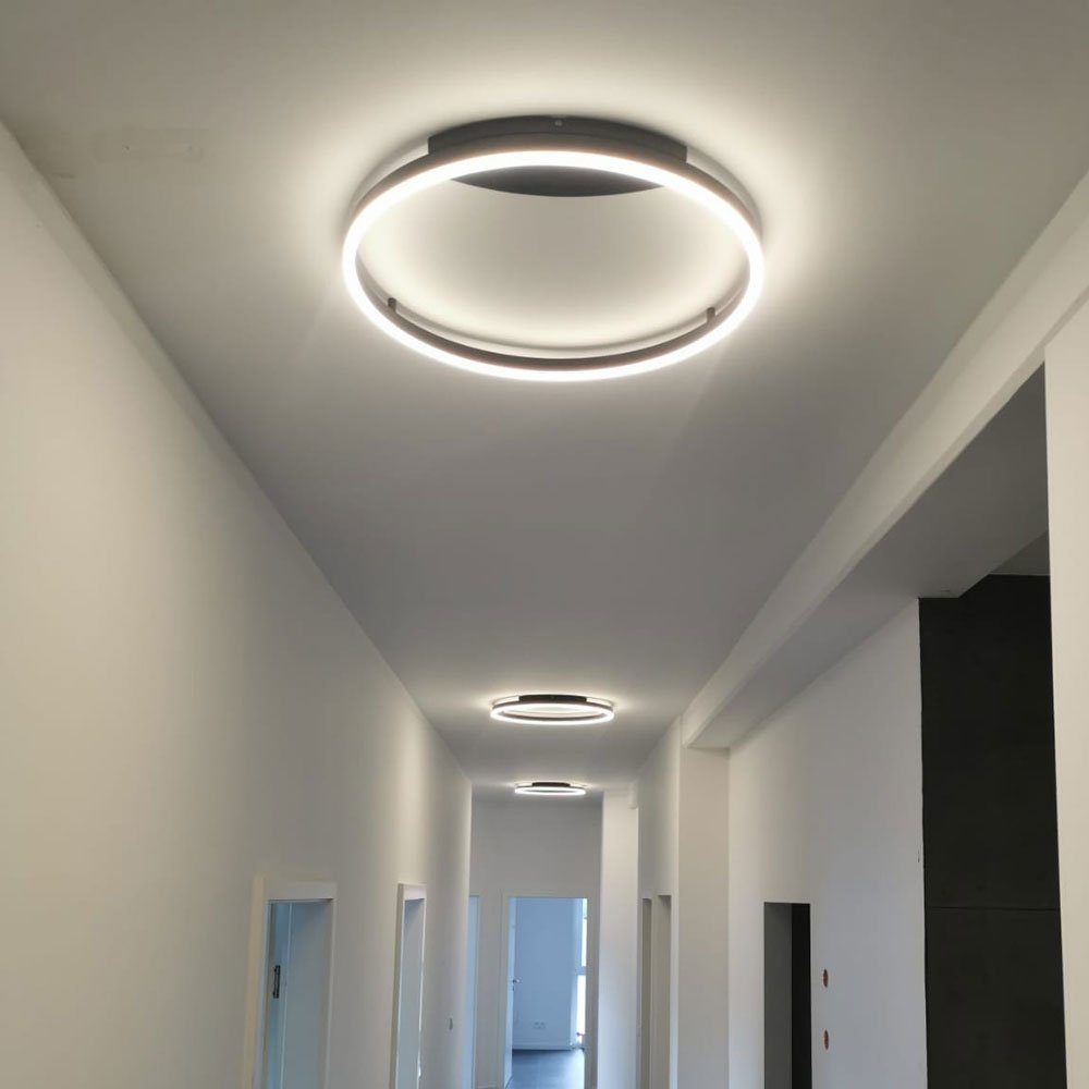 40 Wandlampe s.luce Dimmbar Deckenlampe Ring Warmweiß LED & Deckenleuchte Schwarz,