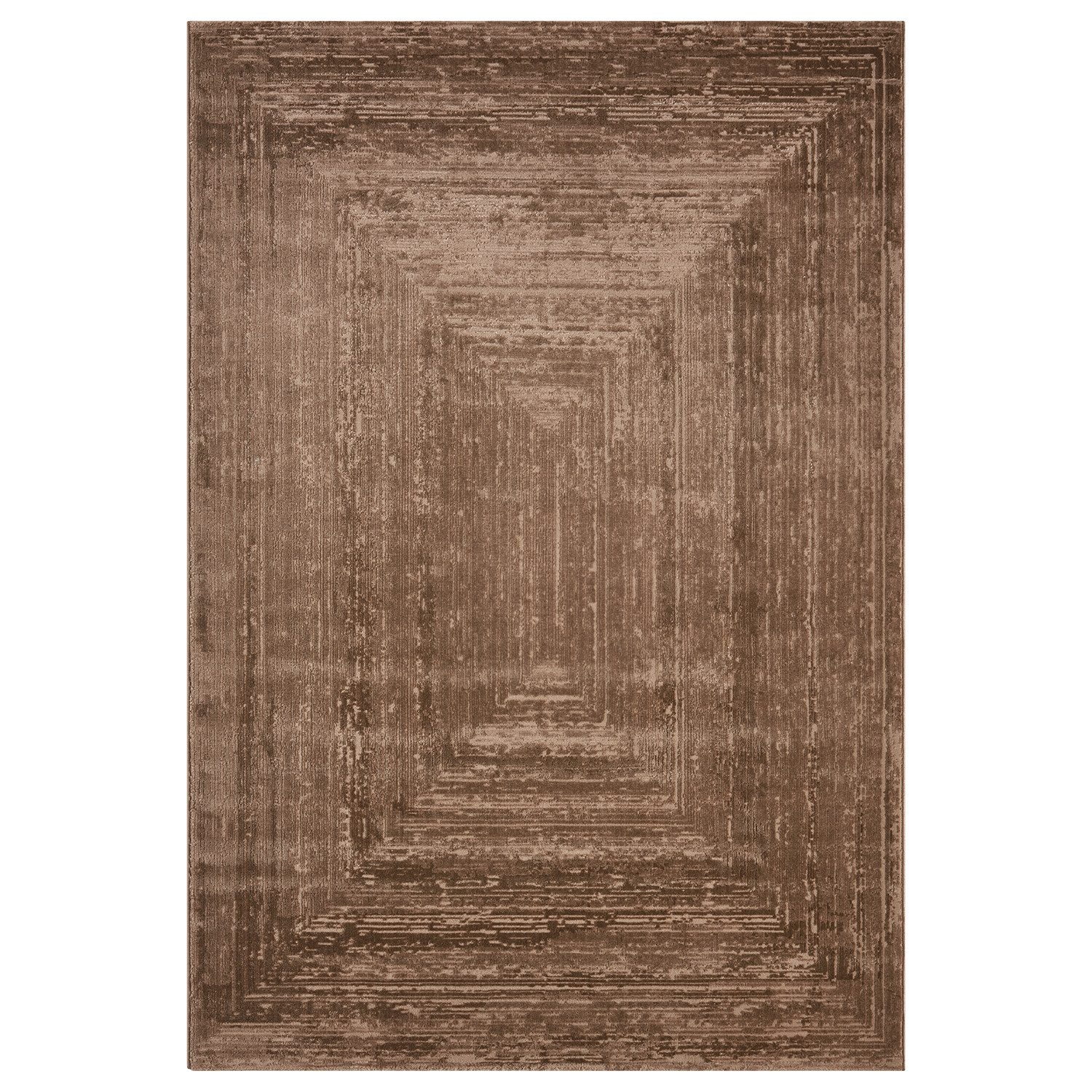 Vimoda Teppich Wohnzimmer neues premium Designteppich modern, Rechteckig, Höhe: 11 mm, Teppich Wohnzimmer 3D effekt Boho Einfarbig hoch-tief Bordüre