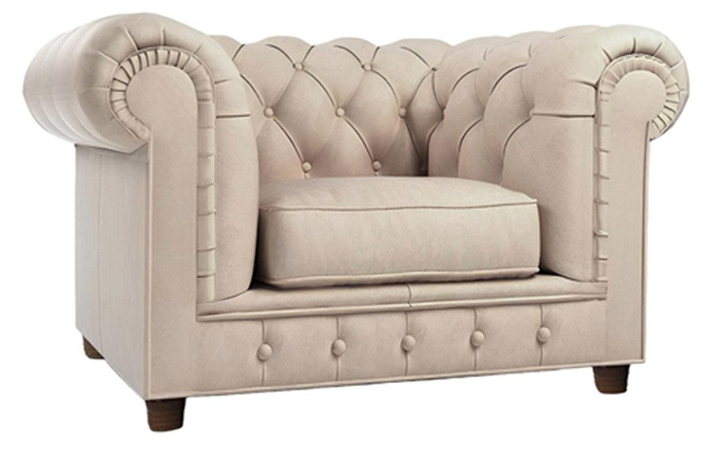 Xlmoebel Chesterfield-Sessel Eleganter Chesterfield Polstersessel aus hochwertigem Textil-Leder (Sessel), Hergestellt in Europa
