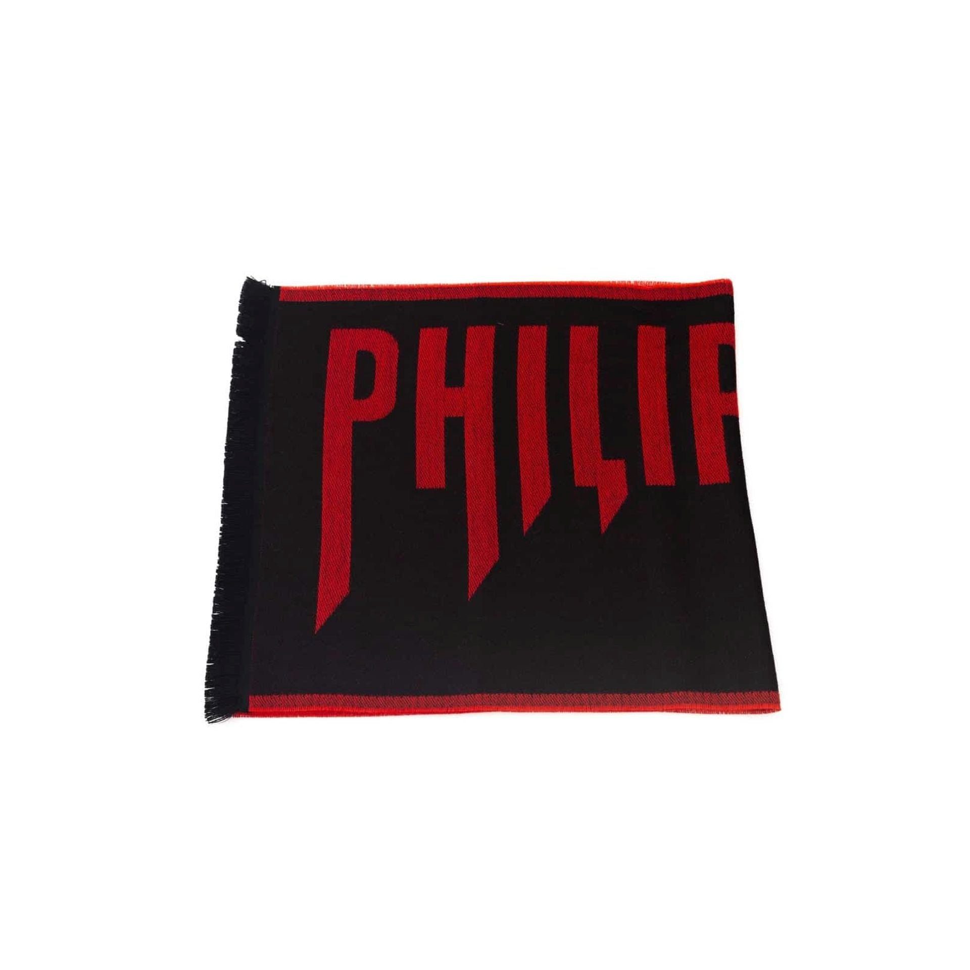 PHILIPP PLEIN Schal Philipp Plein, Herren Schal, Schwarz-Rot, Exklusive Designs für den modernen Mann