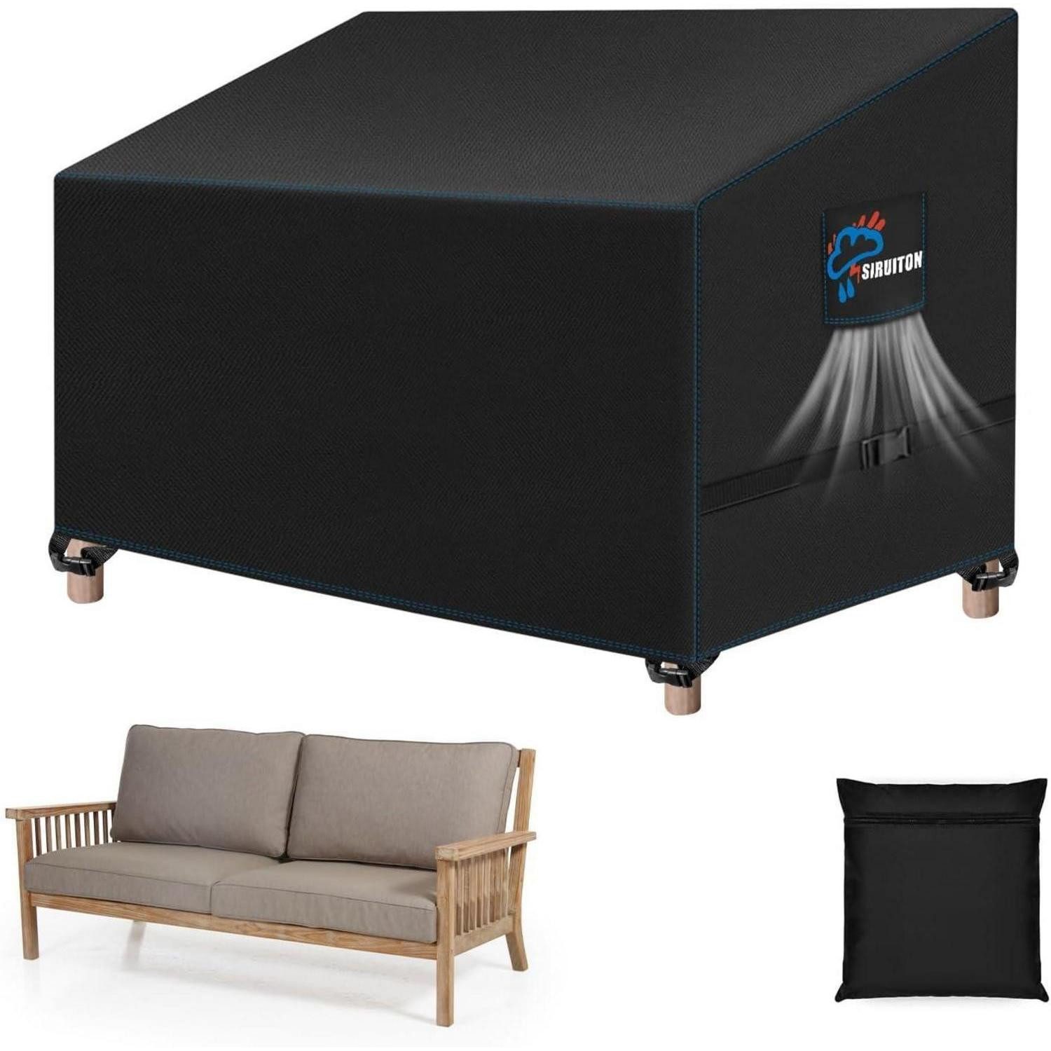 LuxusKollektion Gartenmöbel-Schutzhülle Gartenbank Abdeckung 2-Sitzer 420D günstig online kaufen