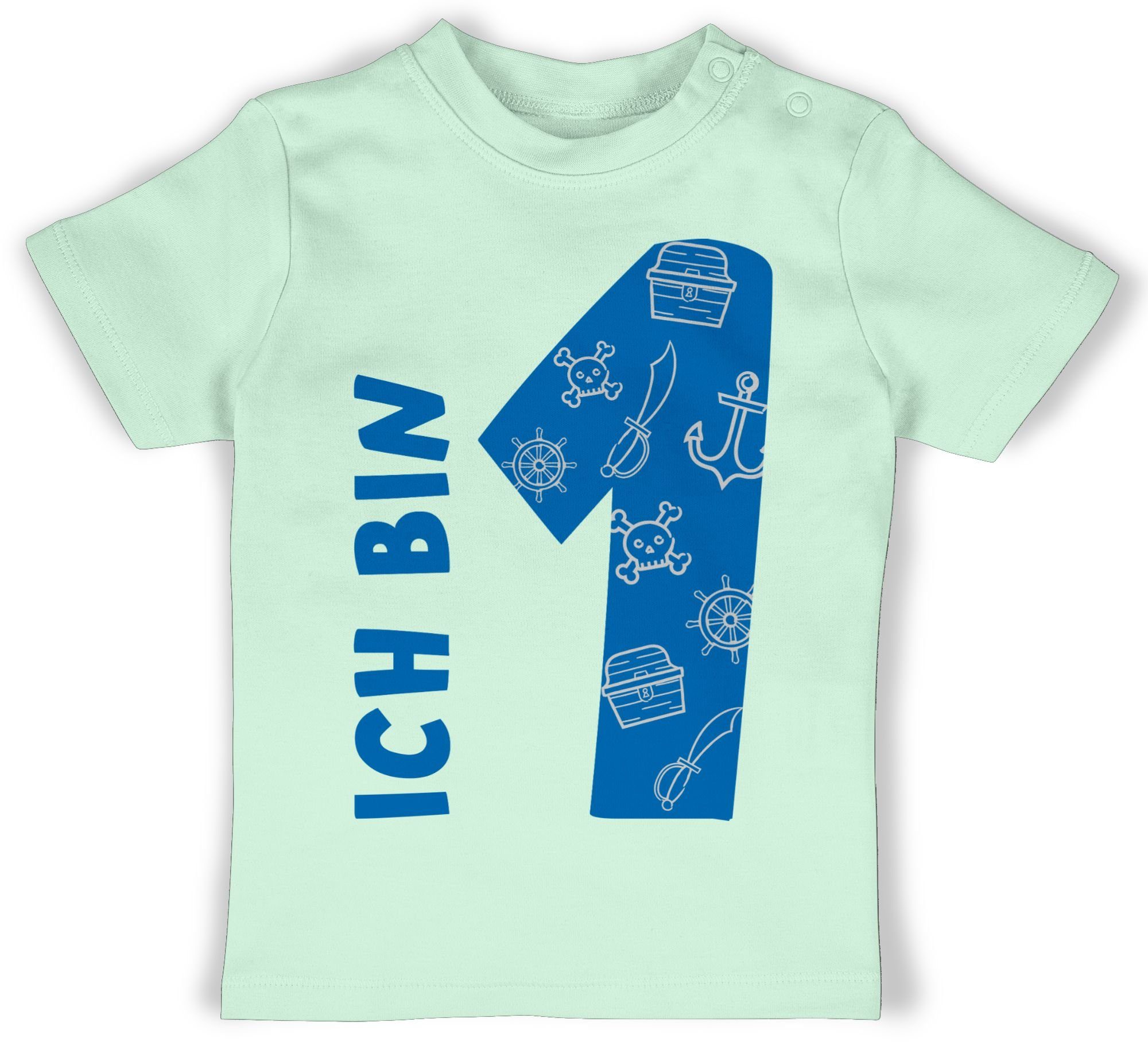 Shirtracer TShirt »Ich bin eins PiratScribble 1. Geburtstag Baby