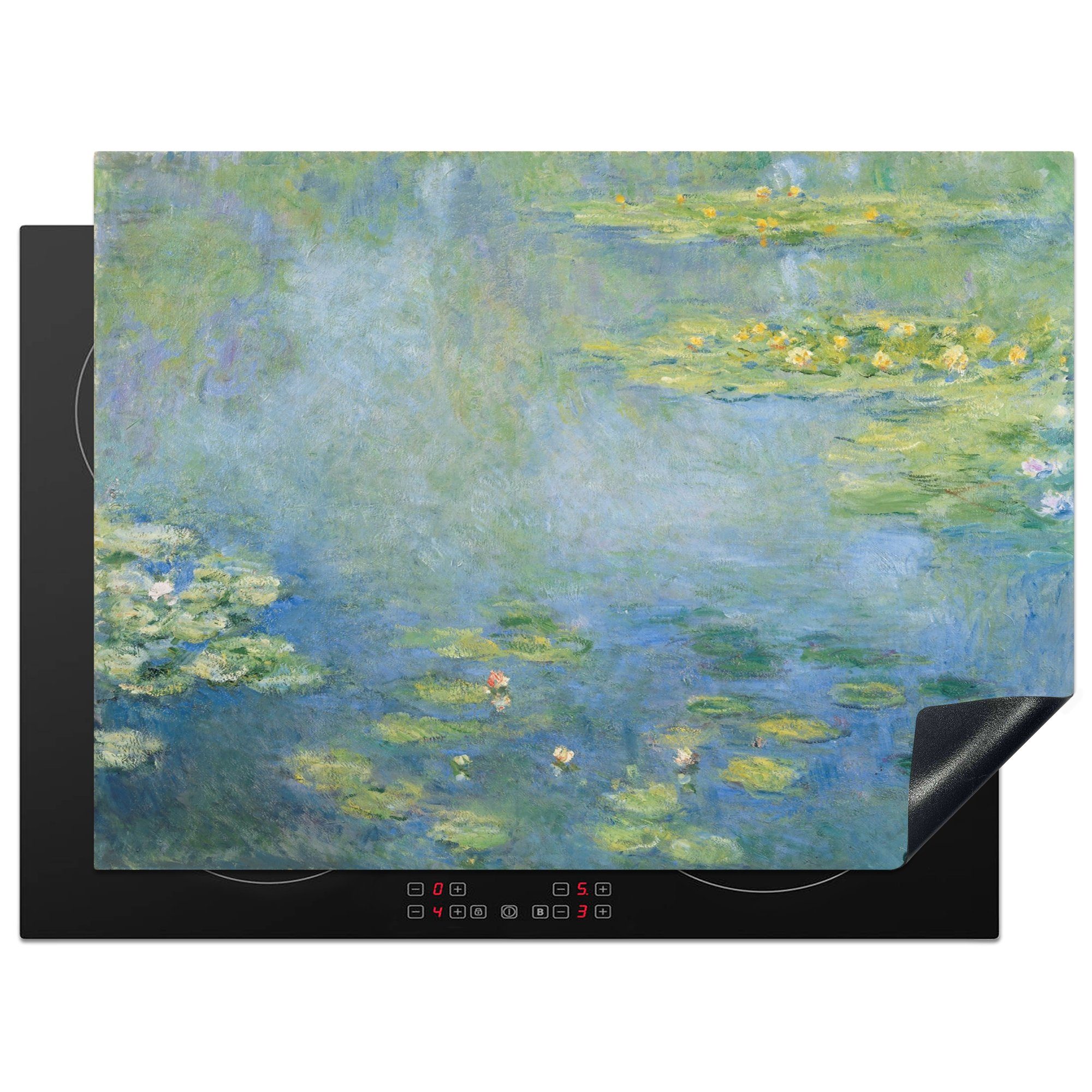 MuchoWow Herdblende-/Abdeckplatte Seerosen - Gemälde von Claude Monet, Vinyl, (1 tlg), 71x52 cm, Induktionskochfeld Schutz für die küche, Ceranfeldabdeckung