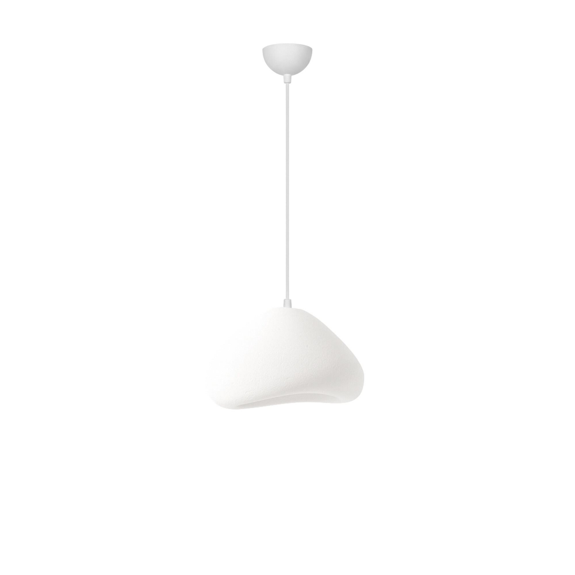 Opviq Kronleuchter Design Leuchte, Verstellbare Höhe-105, Abhängig vom Leuchtmittel, Design Pendelleuchte Weiß – Fiberglas-– 1-, 2- oder 3-flammig wählbar