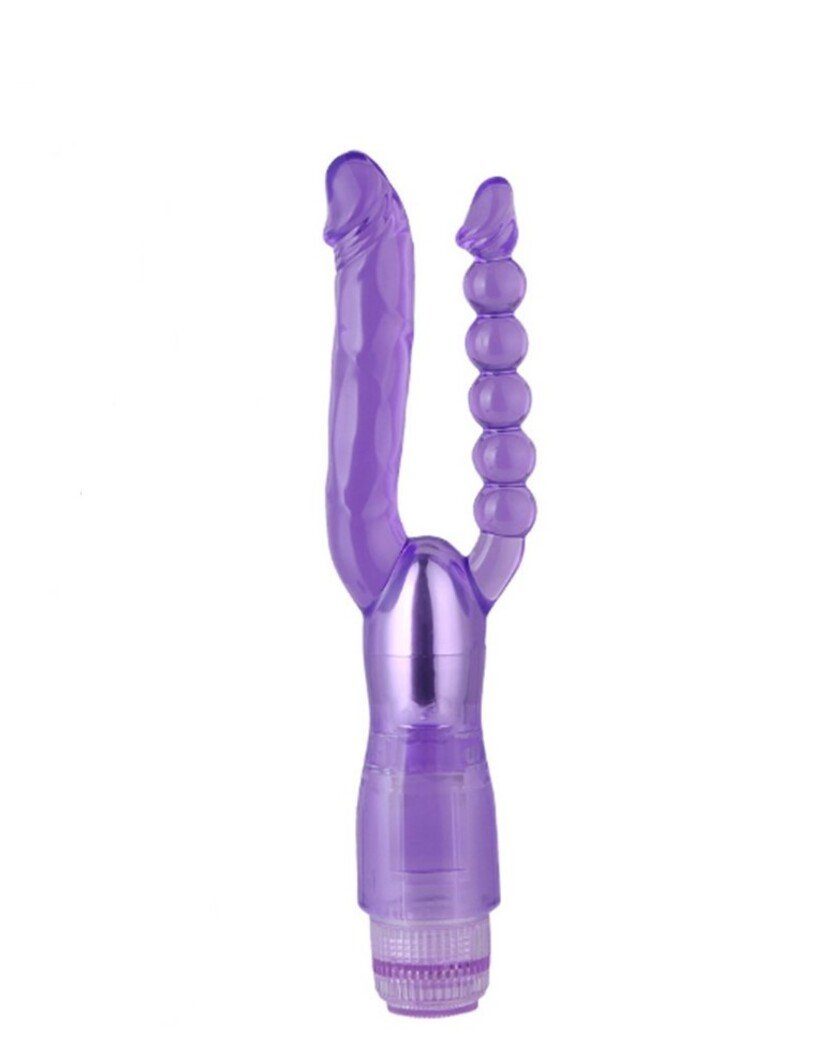 NEZEND Doppel-Vibrator softer Vagina Anus Vibrator Stimulator (Packung, Massagestab, und Prostete 1-tlg), Doppelte Stimulation