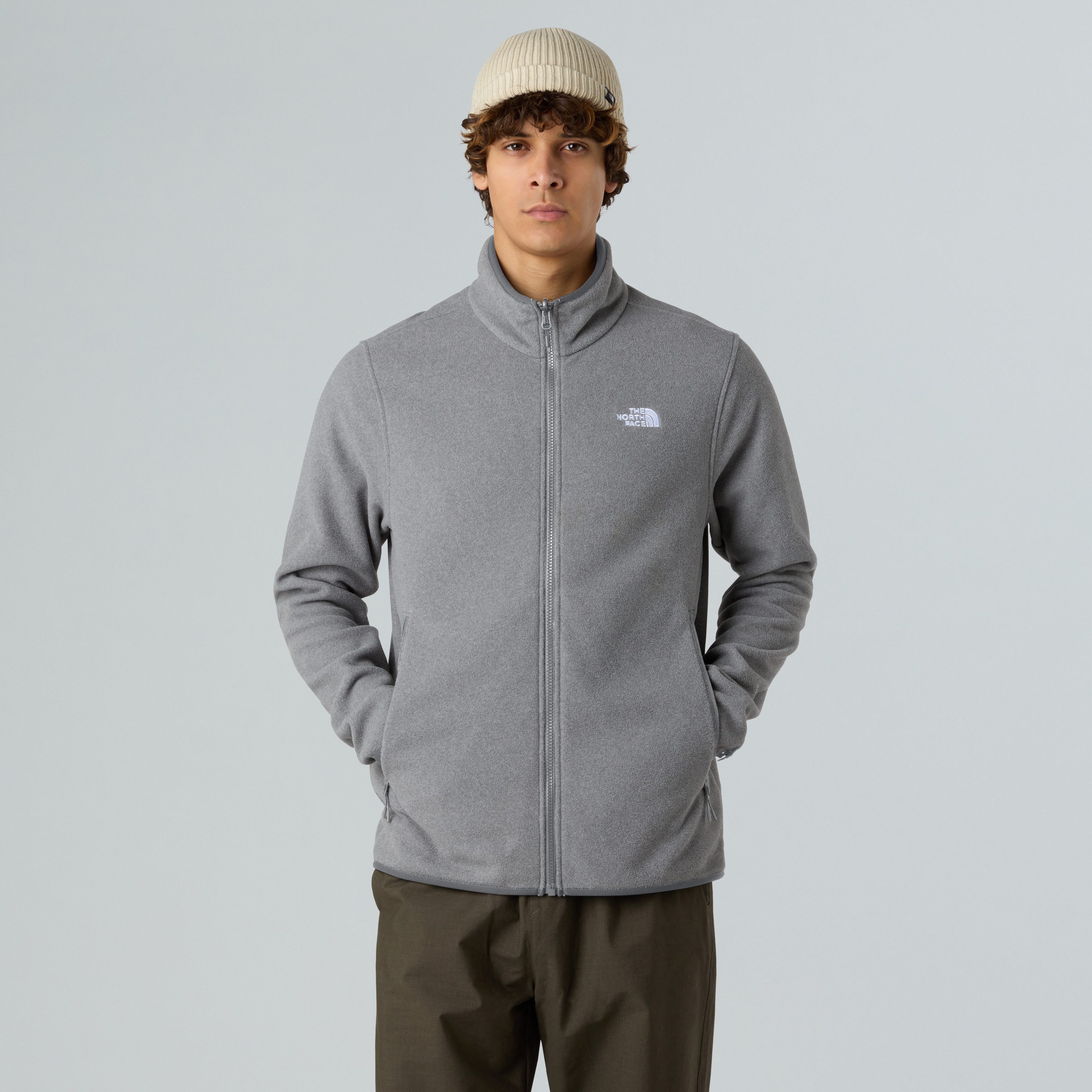 The North Face Fleecejacke M GLACIER FLEECE JACKET (1-St) für Outdoor-Aktivitäten, atmungsaktiv, wärmeisolierend