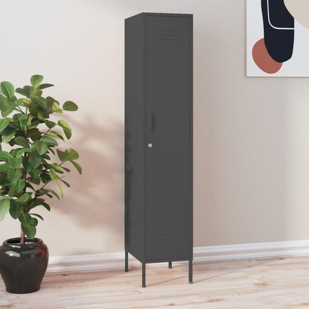 vidaXL Spind Schließfachschrank Anthrazit 35x46x180 cm Stahl günstig online kaufen