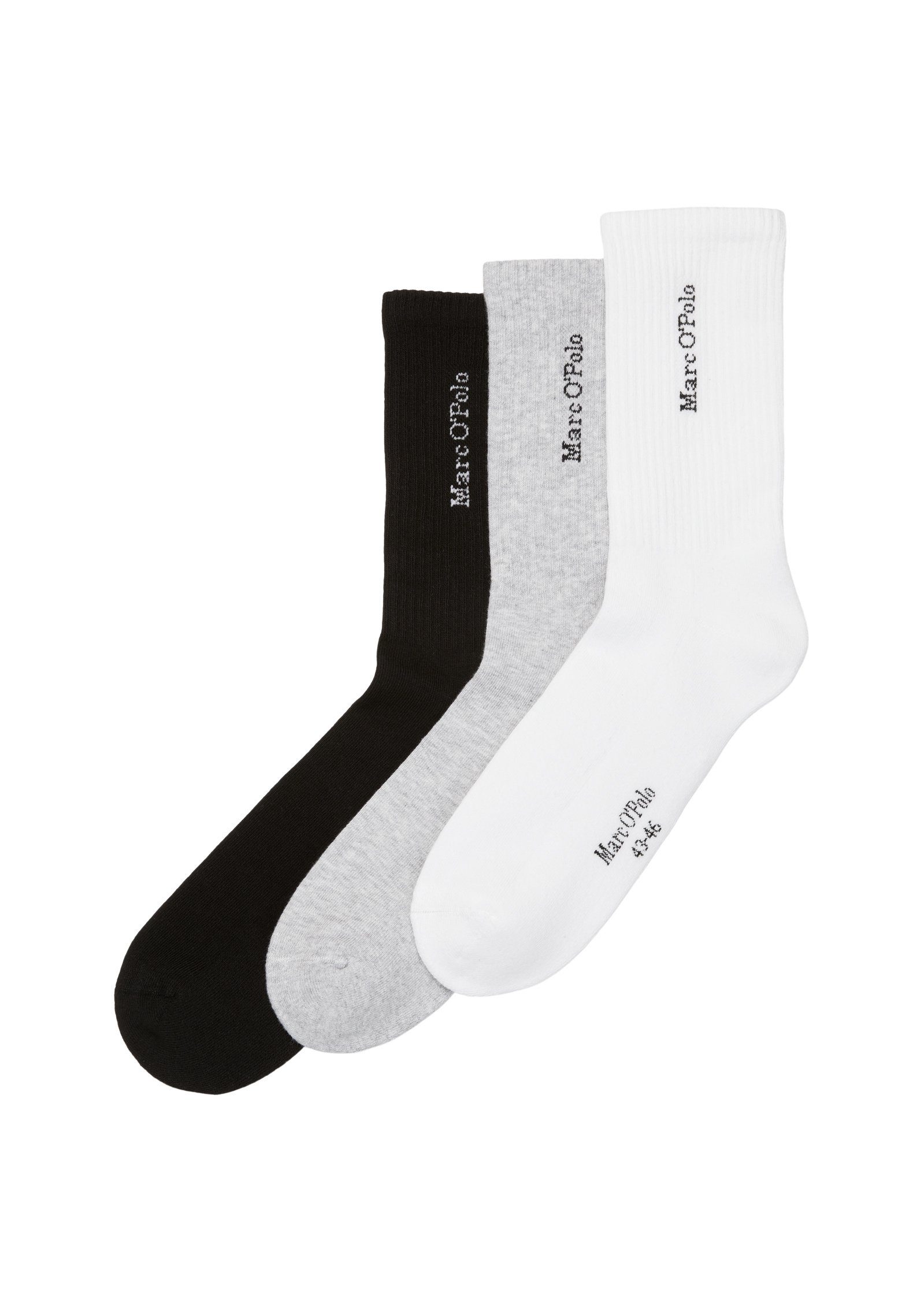Marc O'Polo Socken im 6er Pack, Ripp-Socken im sportiven Stil