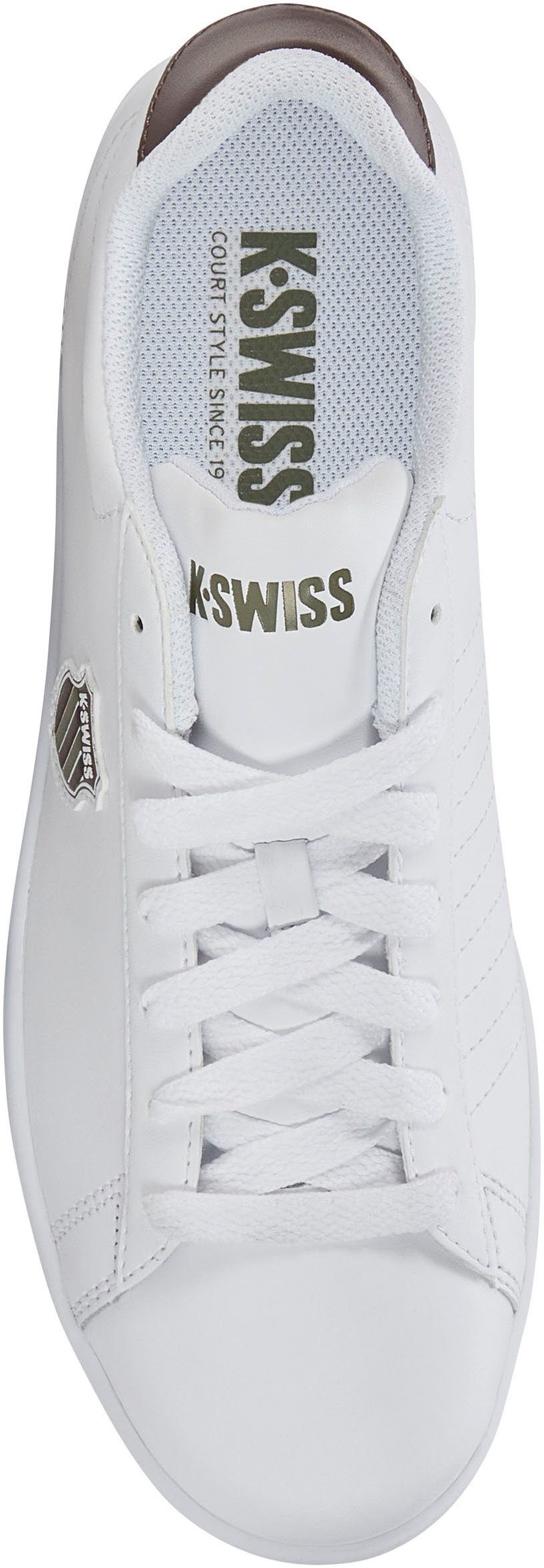 weiß-braun K-Swiss Sneaker Shield Court