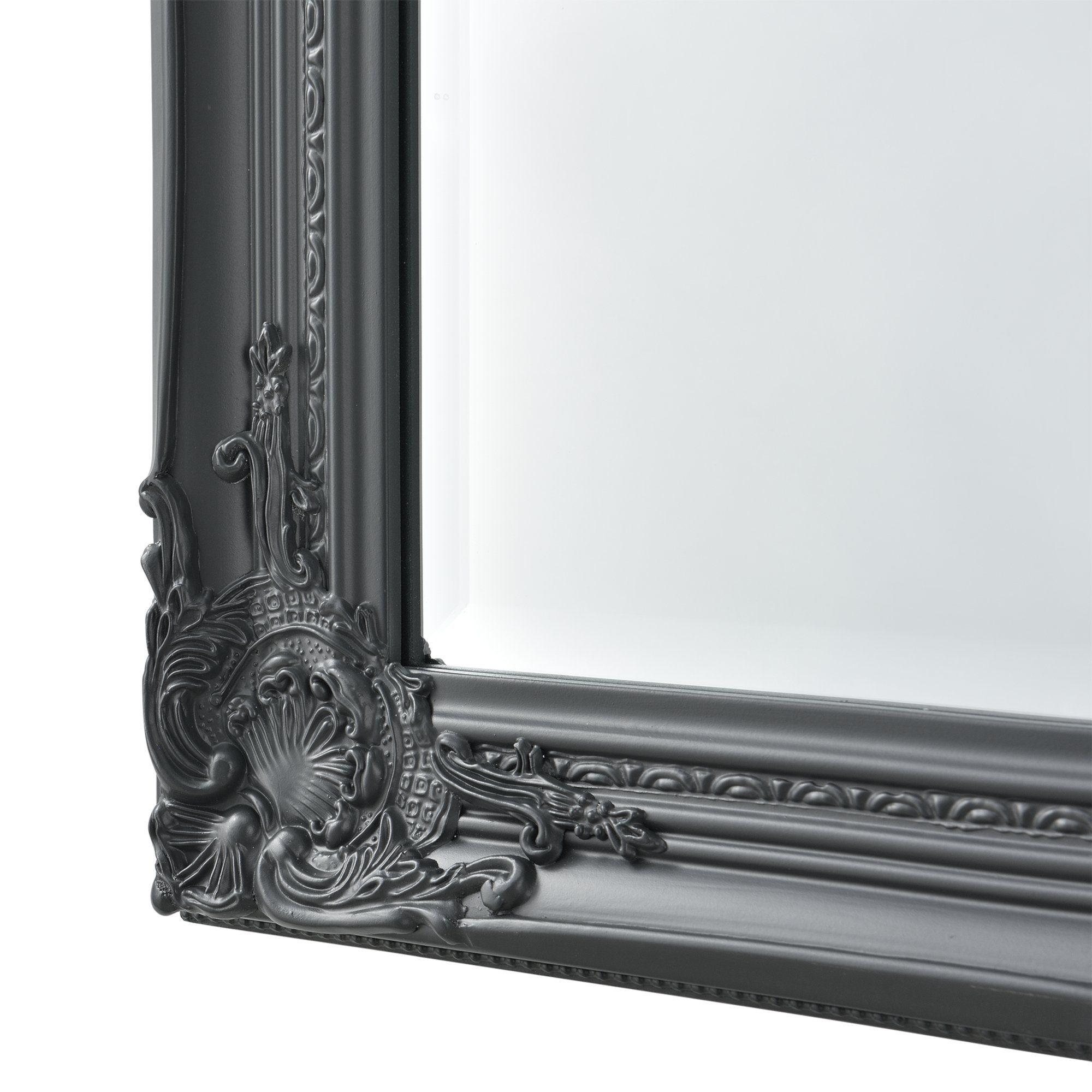 Dunkelgrau Antik »Livorno« Wandspiegel, Spiegel 42 cm Ganzkörperspiegel x 132 en.casa