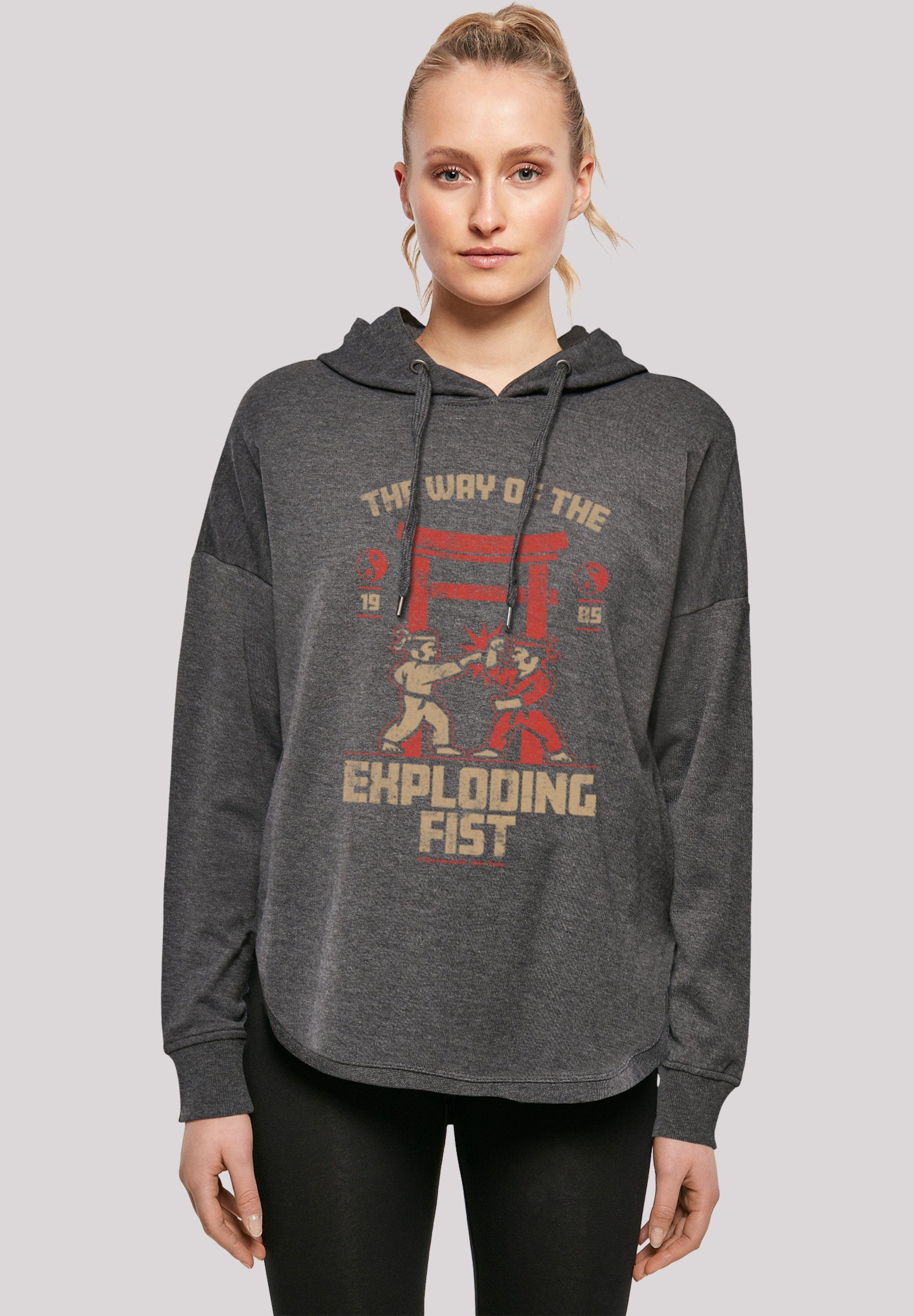 Vollkommenheit F4NT4STIC Kapuzenpullover Exploding of The Print Retro the Way charcoal Gaming Fist