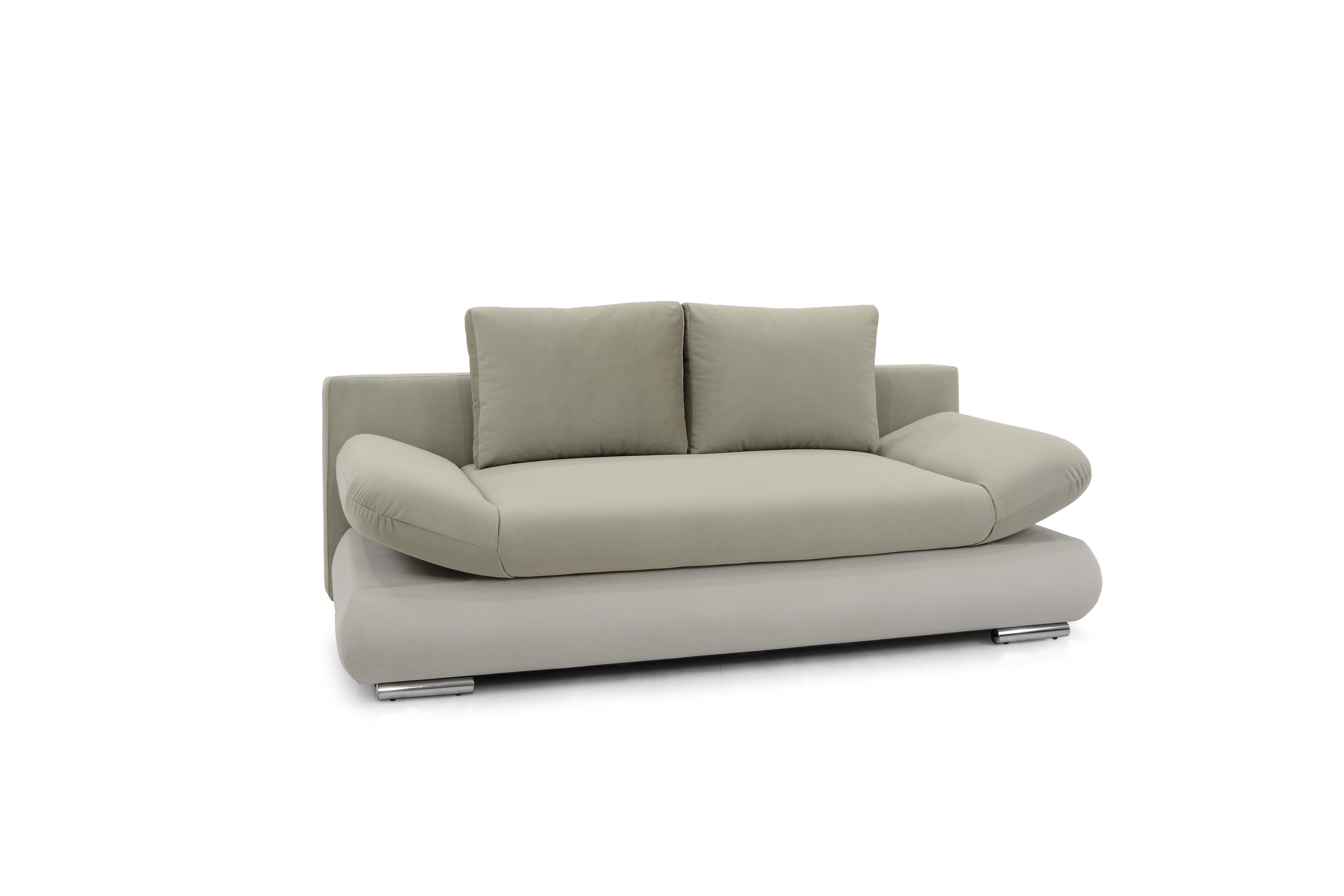 Hygger Möbelhaus Schlafsofa NEXT inklusive Bettfunktion, Stauraum & verstellbaren Armlehnen, 145 × 202 cm Liegefläche, großer Bettkasten, ideal für kleine, Räume – pflegeleichter Bezug & komfortable Federkernpolsterung.