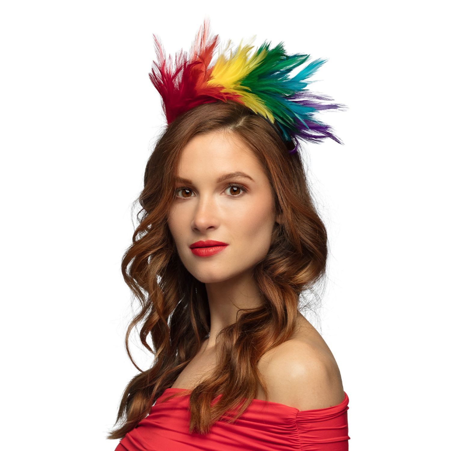 Kostüm Diadem 'Coco' Haarreif, Regenbogen