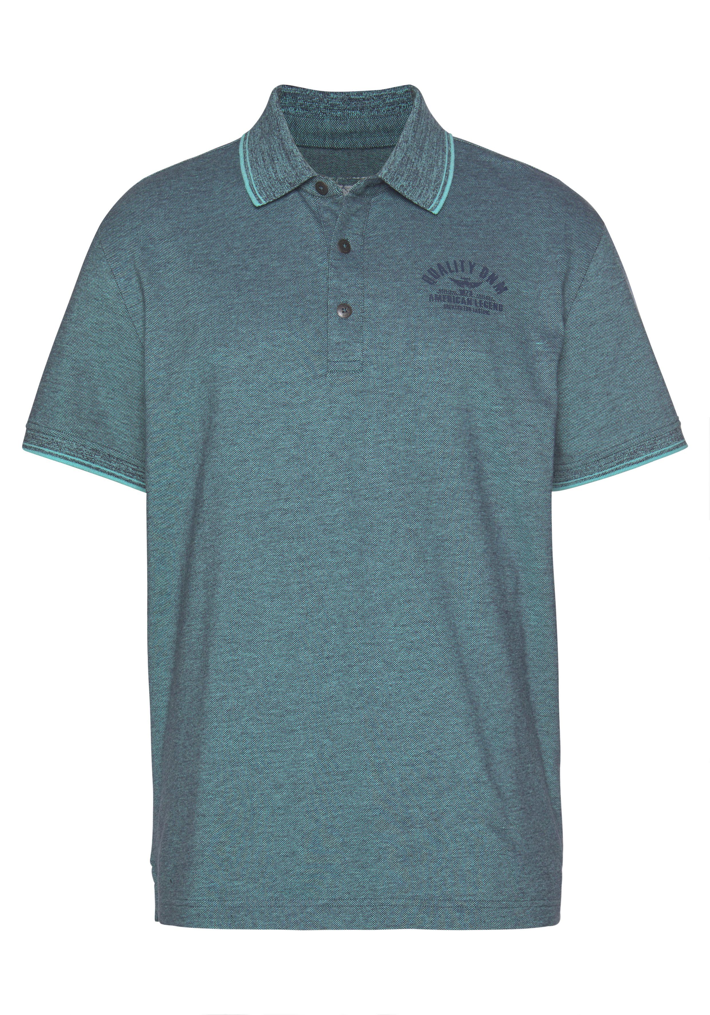 Arizona Poloshirt Kurzarm, mit Polokragen, mit Print-Applikationen, aus Piq günstig online kaufen